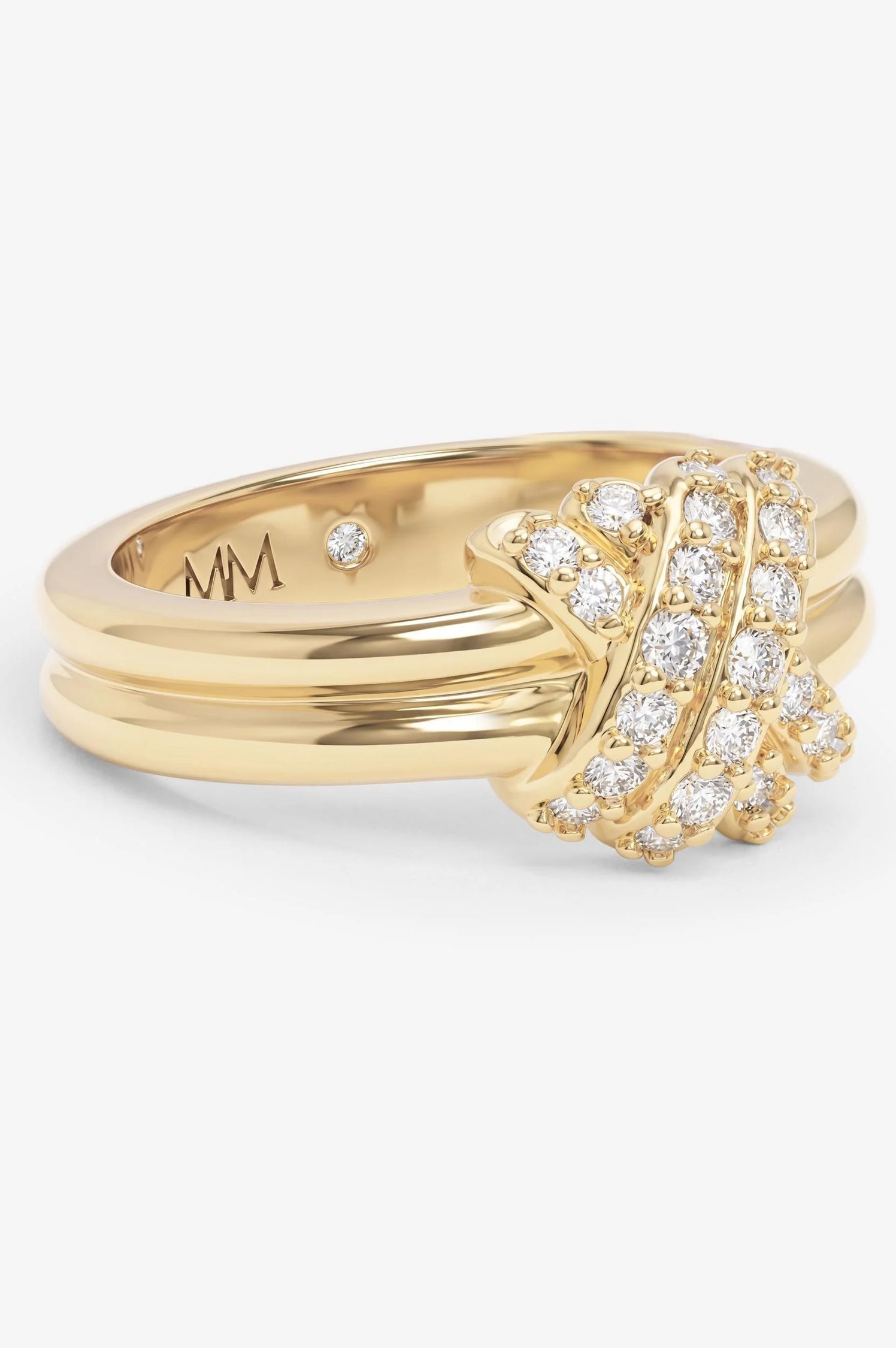 KNOT CROSSED RING