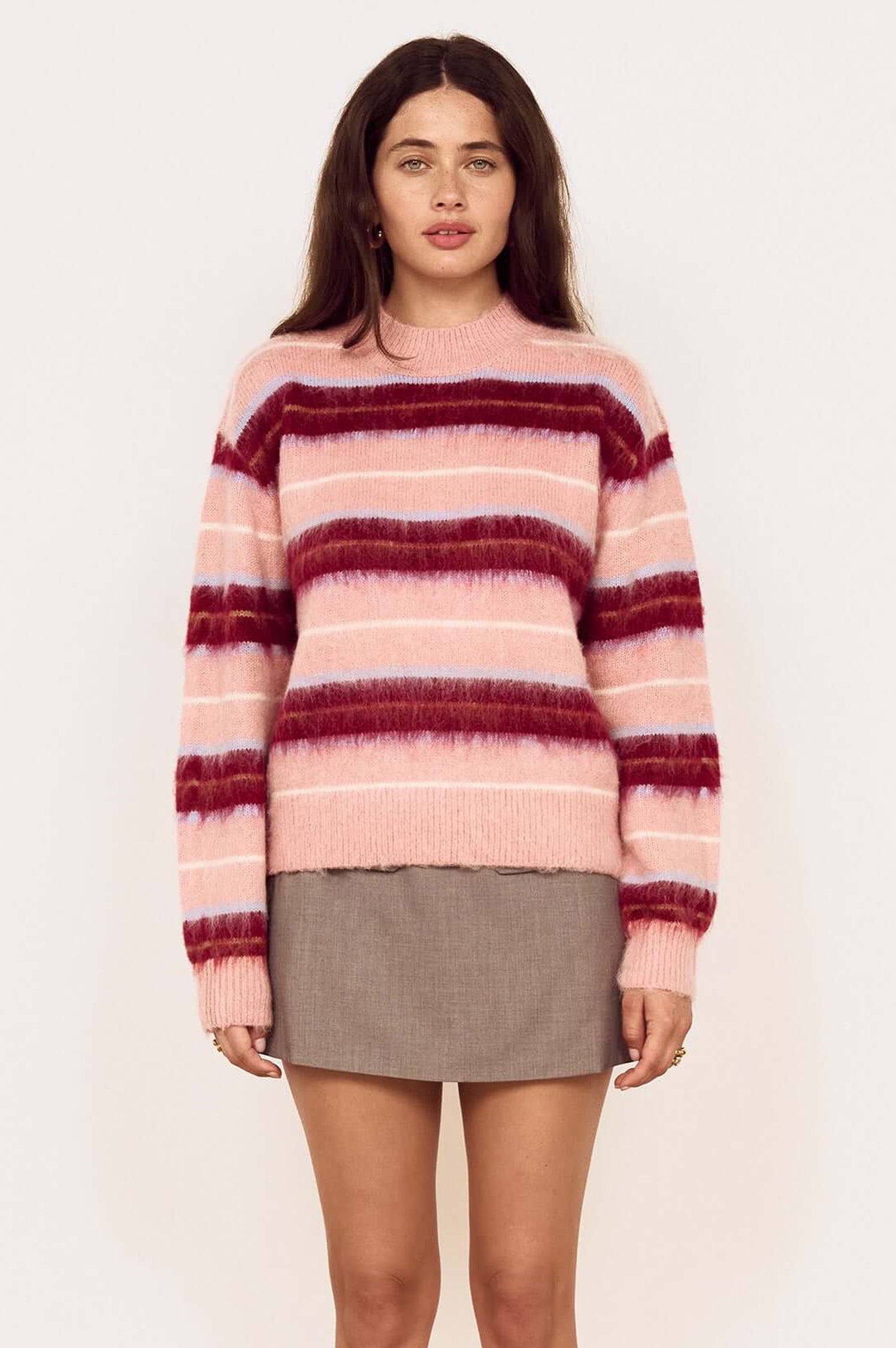 ASPEN BRUSHED STRIPE SWEATER