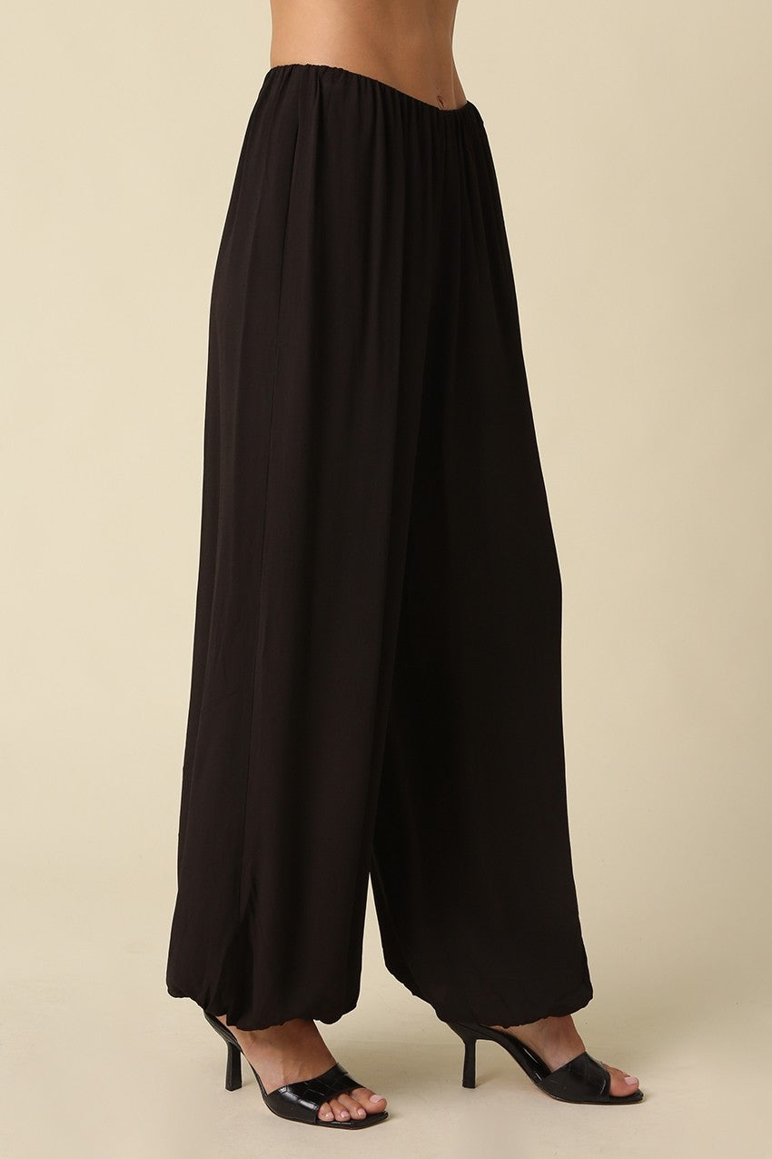 DAISY WIDE LEG BUBBLE HEM PANTS
