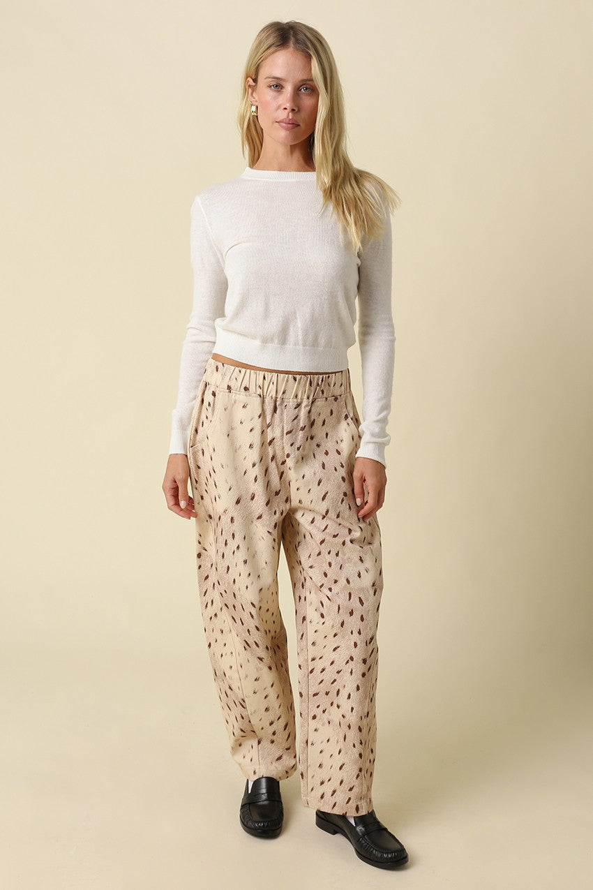 SALLY CROPPED CREW NECK SWEATER