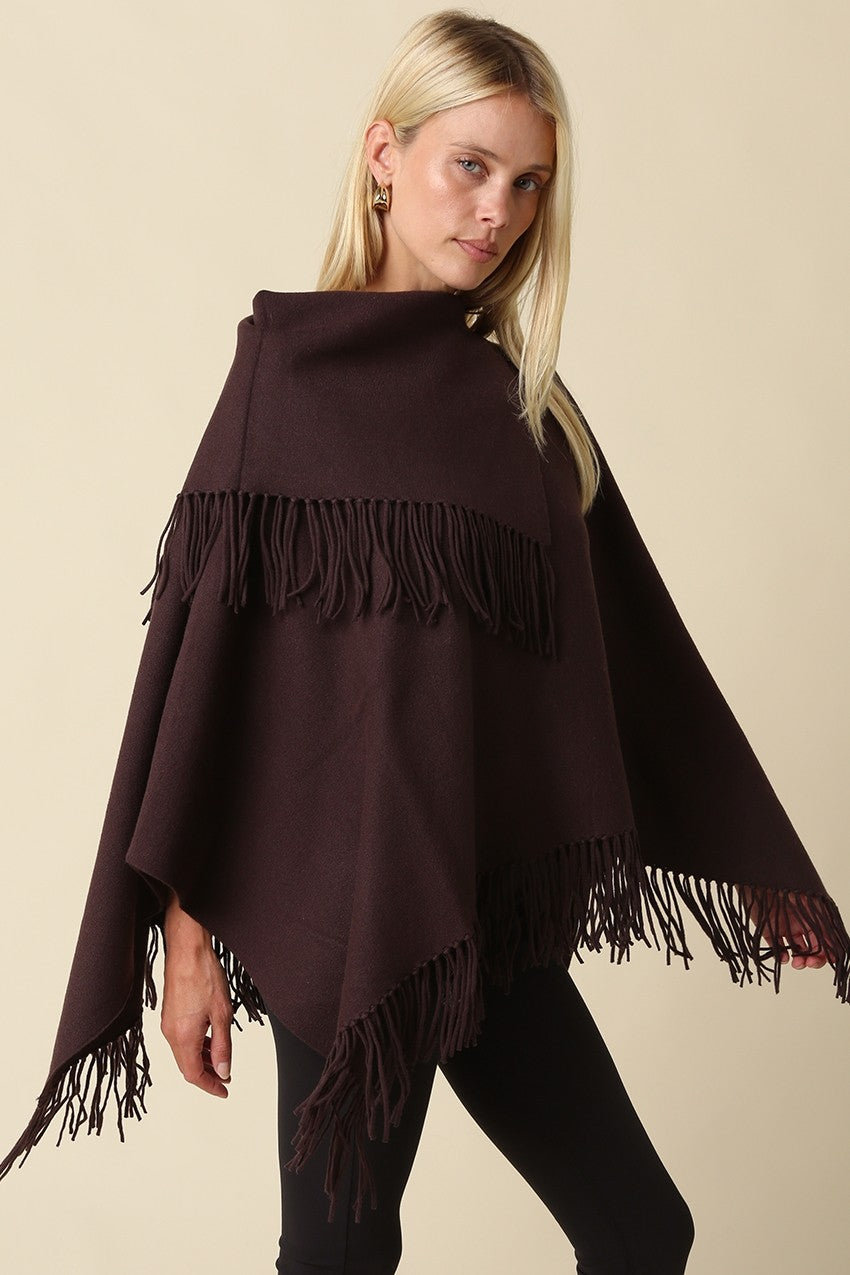 SOPHIE FRINGE PONCHO