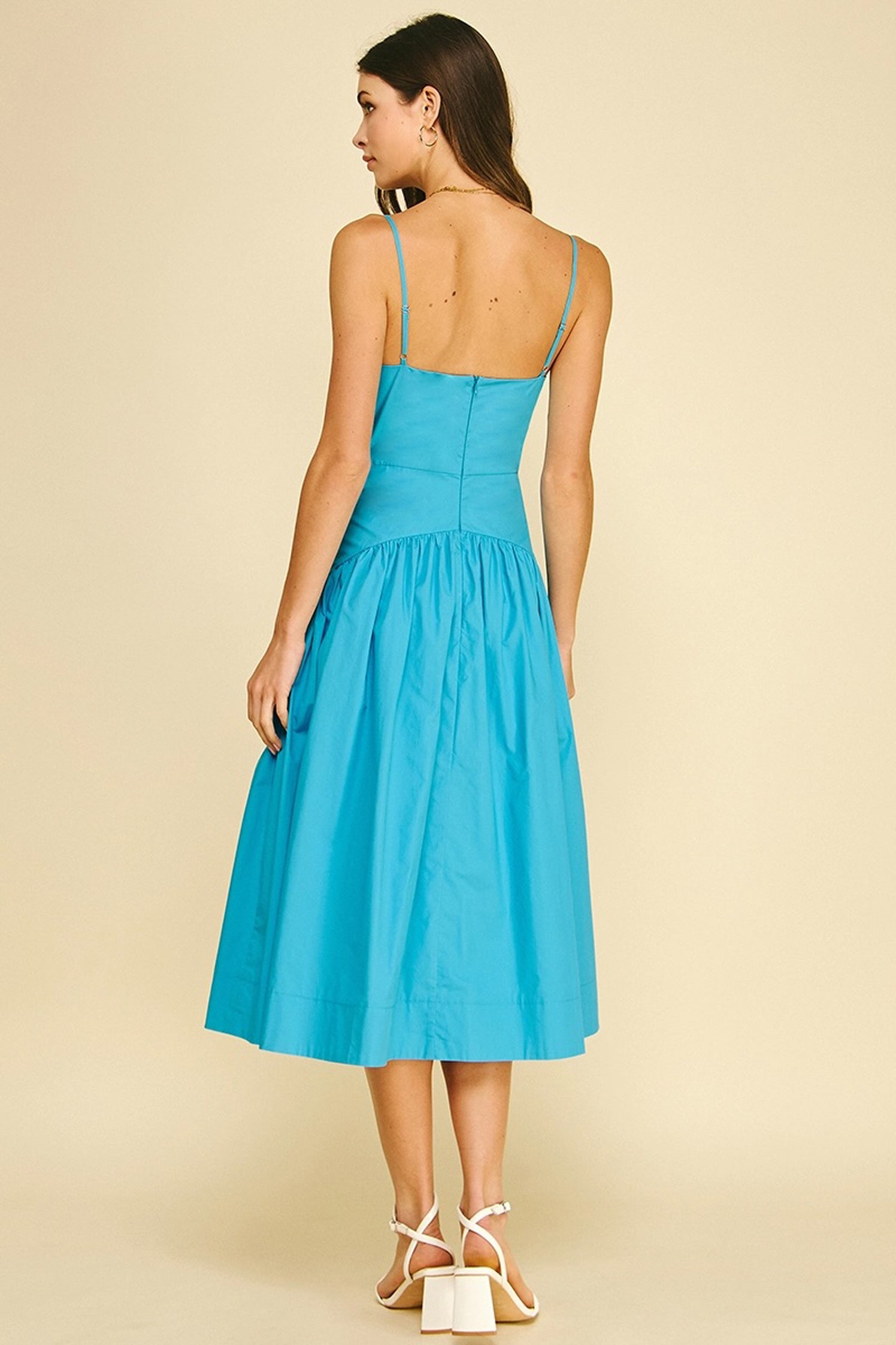 Hallie Square Neck Midi Dress