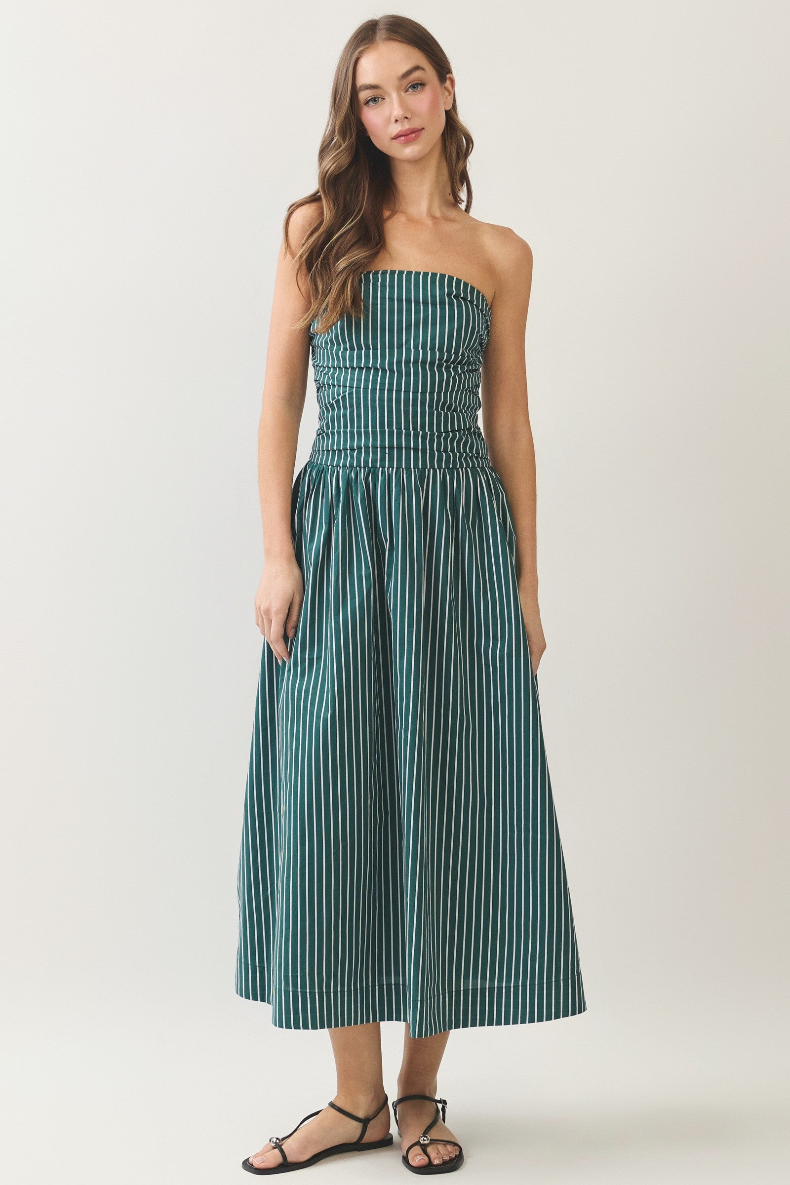 Amelia Stripe Midi Dress
