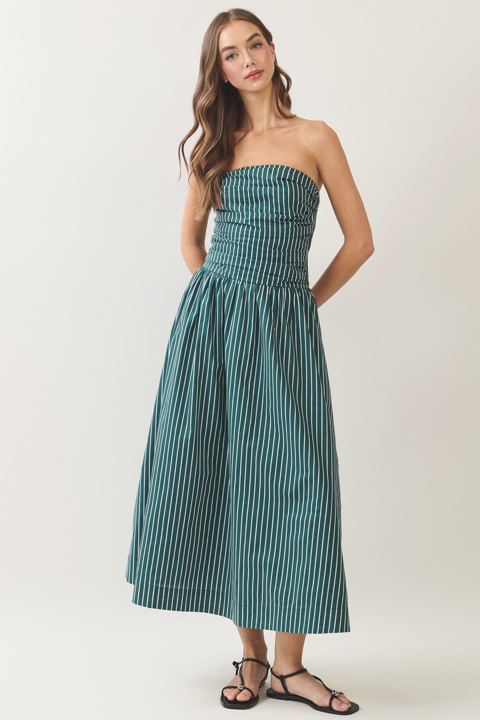 Amelia Stripe Midi Dress