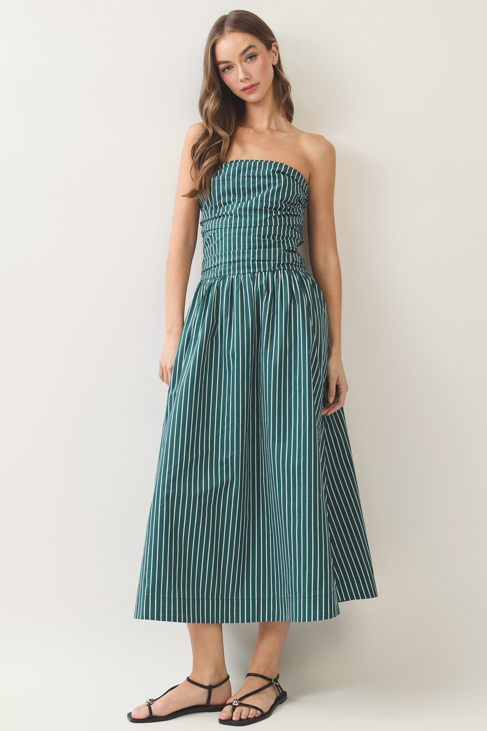 Amelia Stripe Midi Dress