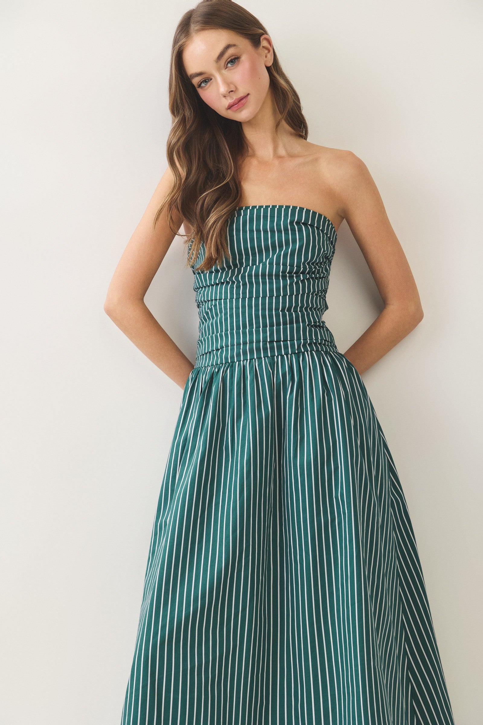 Amelia Stripe Midi Dress
