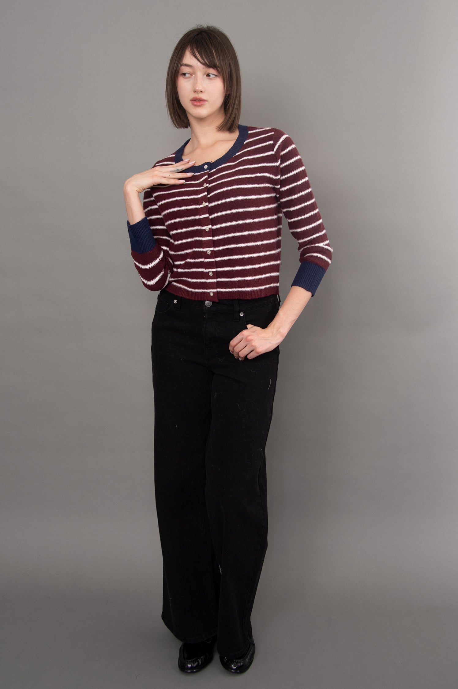 Bruna LS Crewneck Cardigan