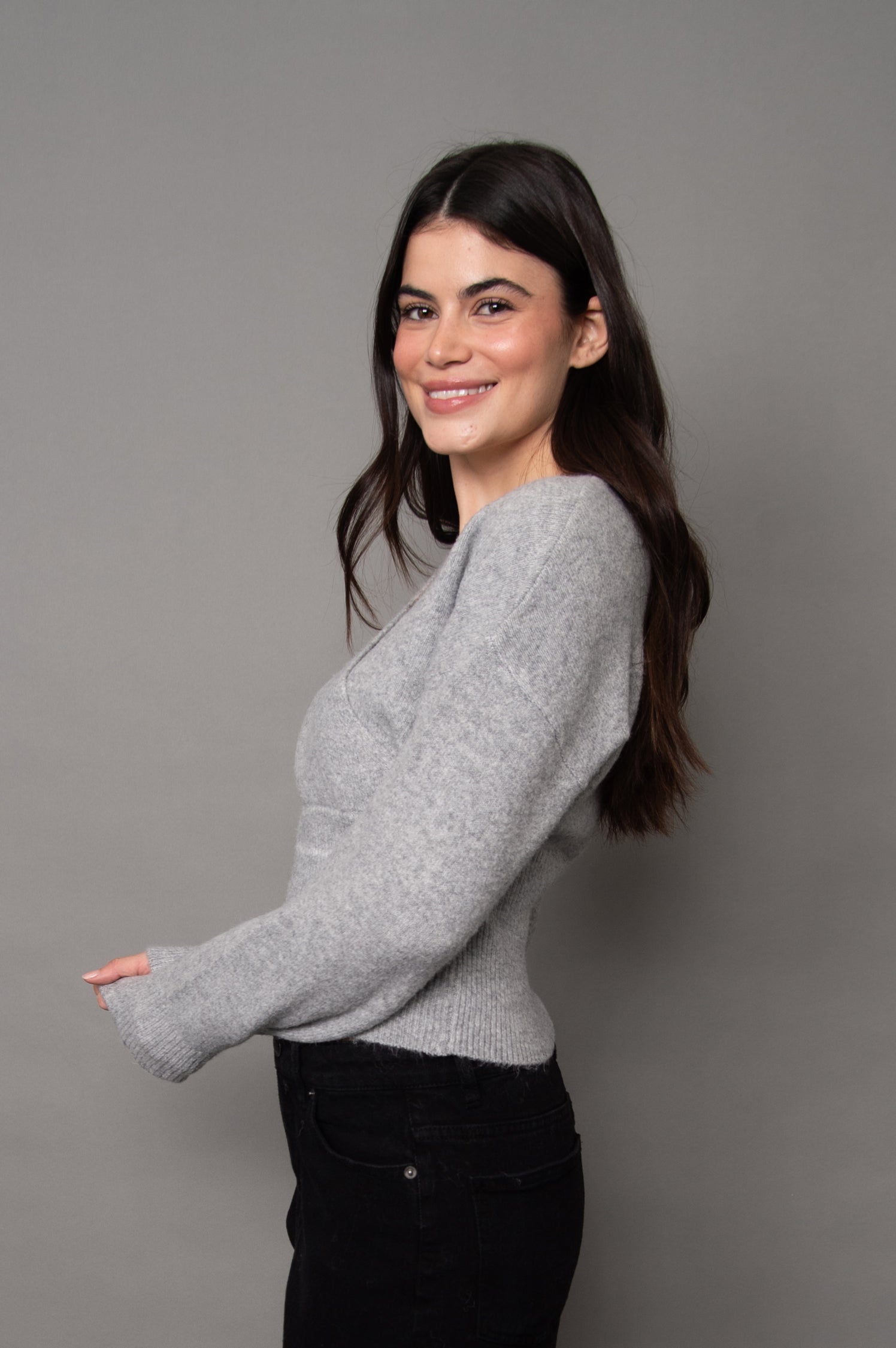 OTHELLA LS WRAP NECK PULLOVER