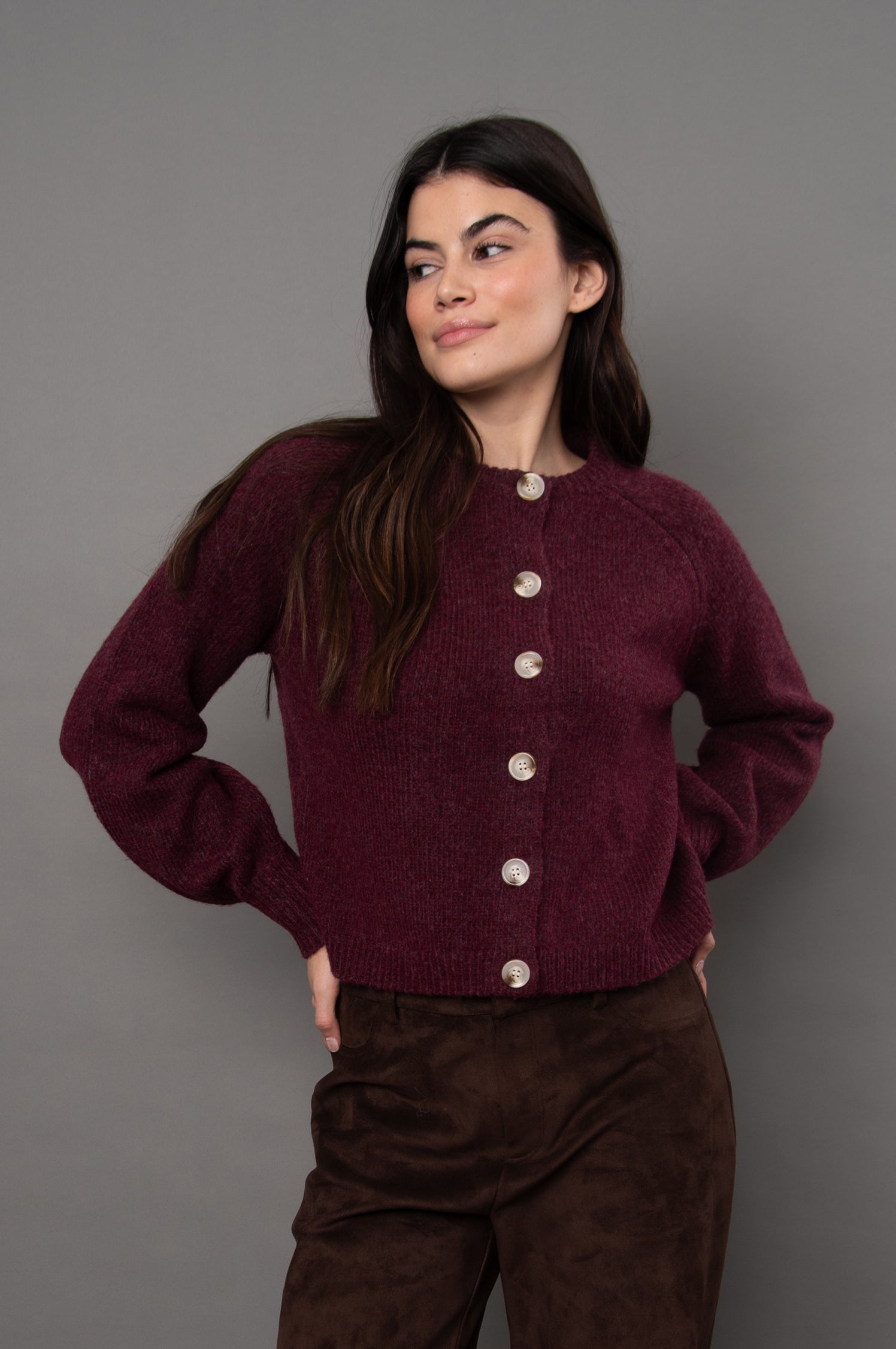 RADA BUTTON FRONT CARDIGAN
