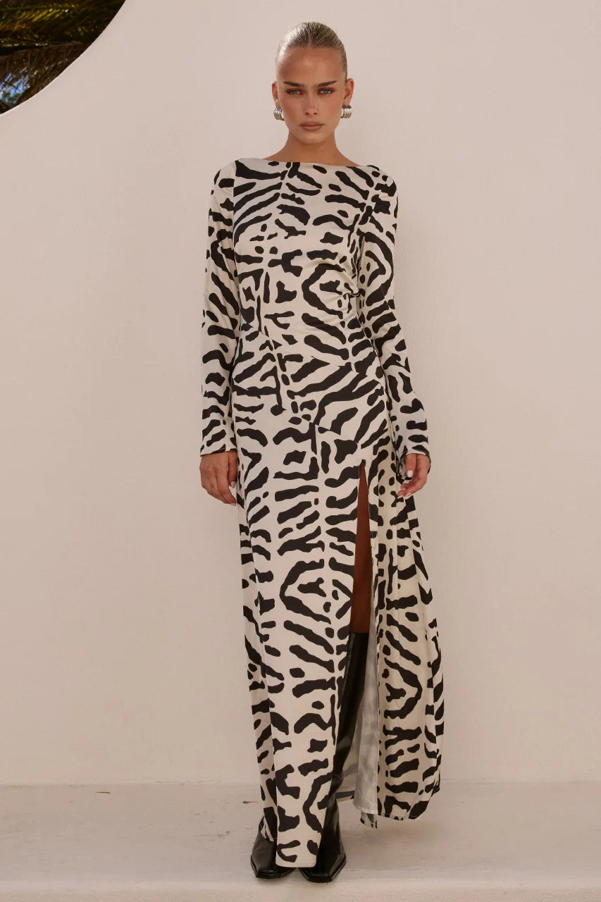 MONTIE SLEEVED MAXI DRESS
