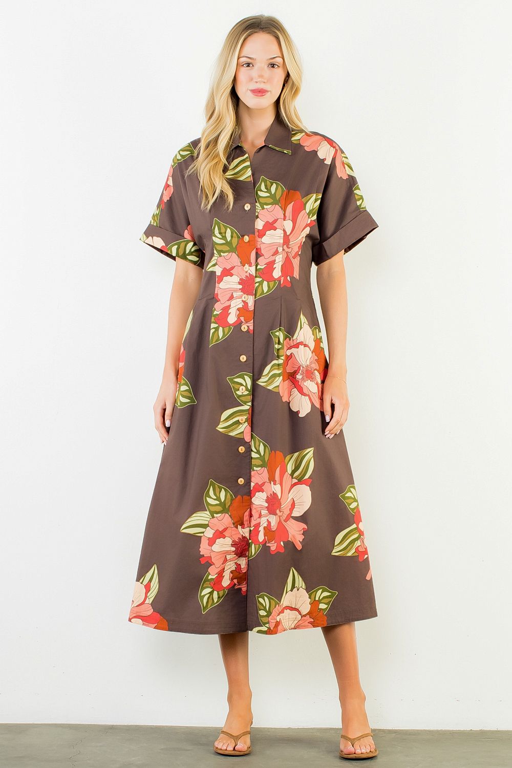 SIENNA FLORAL MIDI DRESS