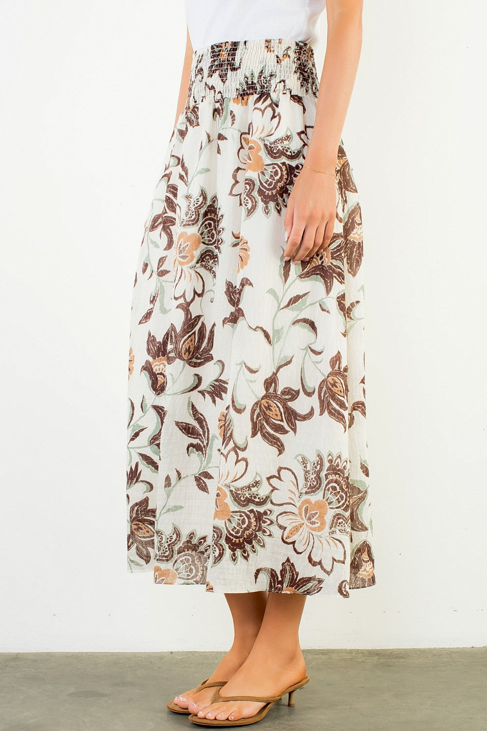 Sabrina Floral Midi Skirt