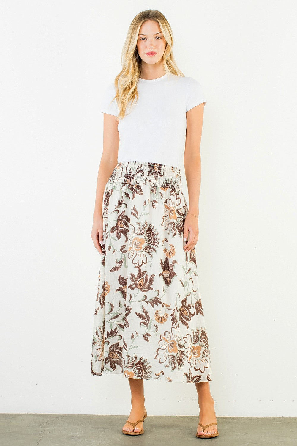 Sabrina Floral Midi Skirt