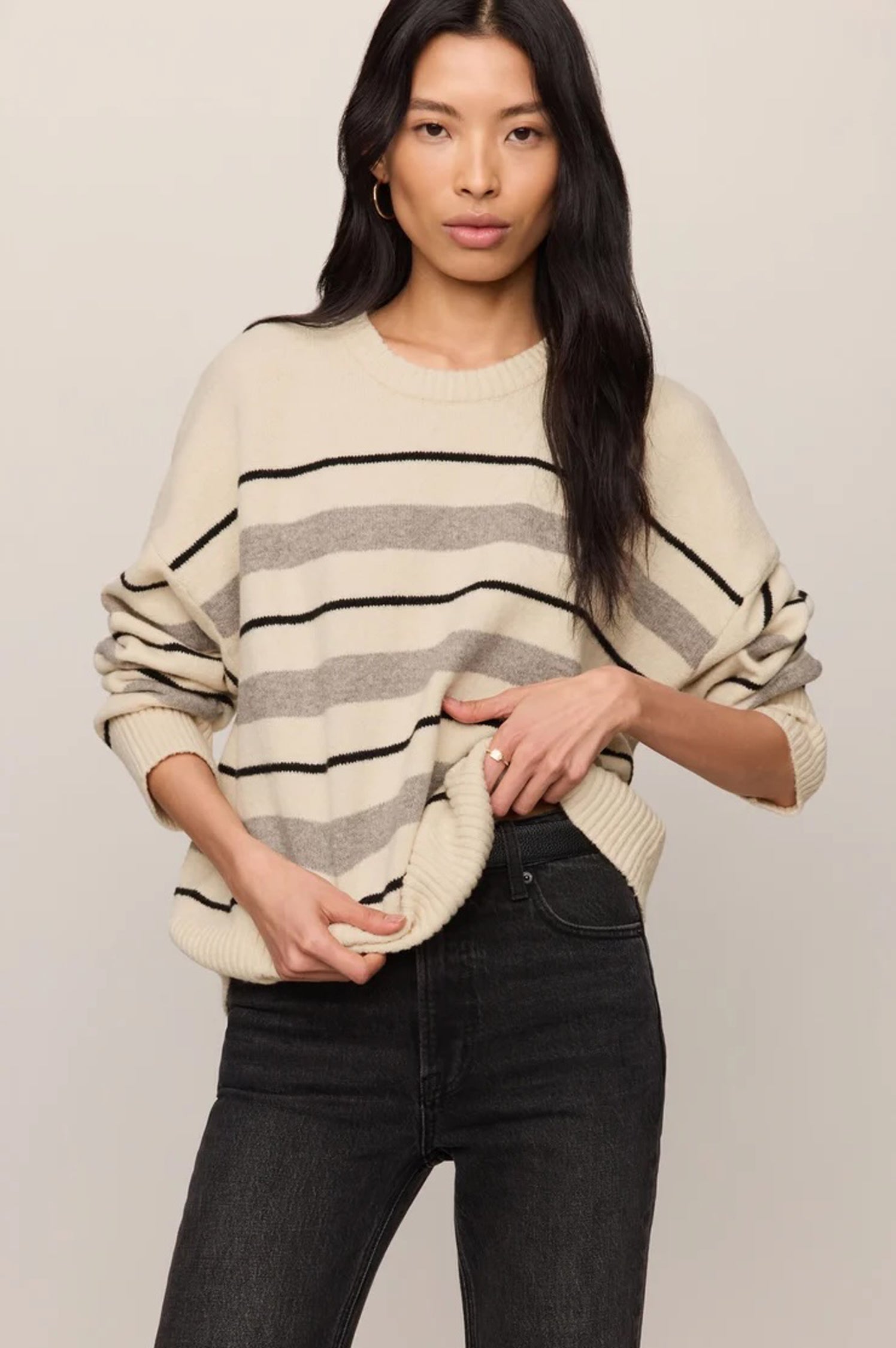 CIRRUS STRIPE SWEATER