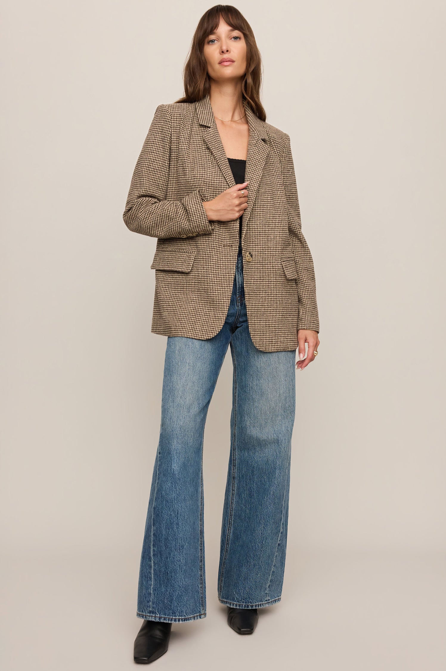 EVAN HOUNDSTOOTH BLAZER