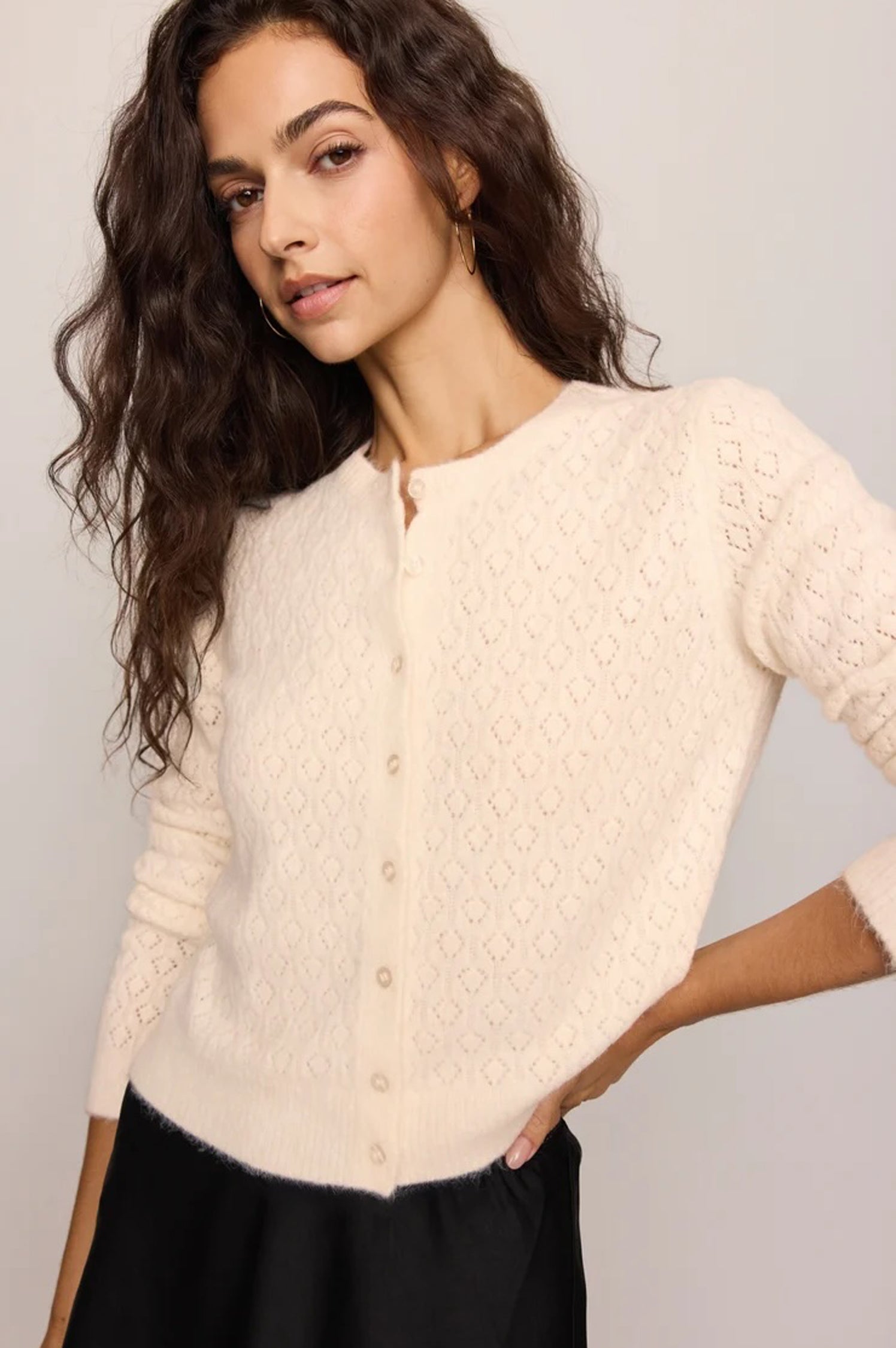 MEDINA OPEN KNIT CARDIGAN