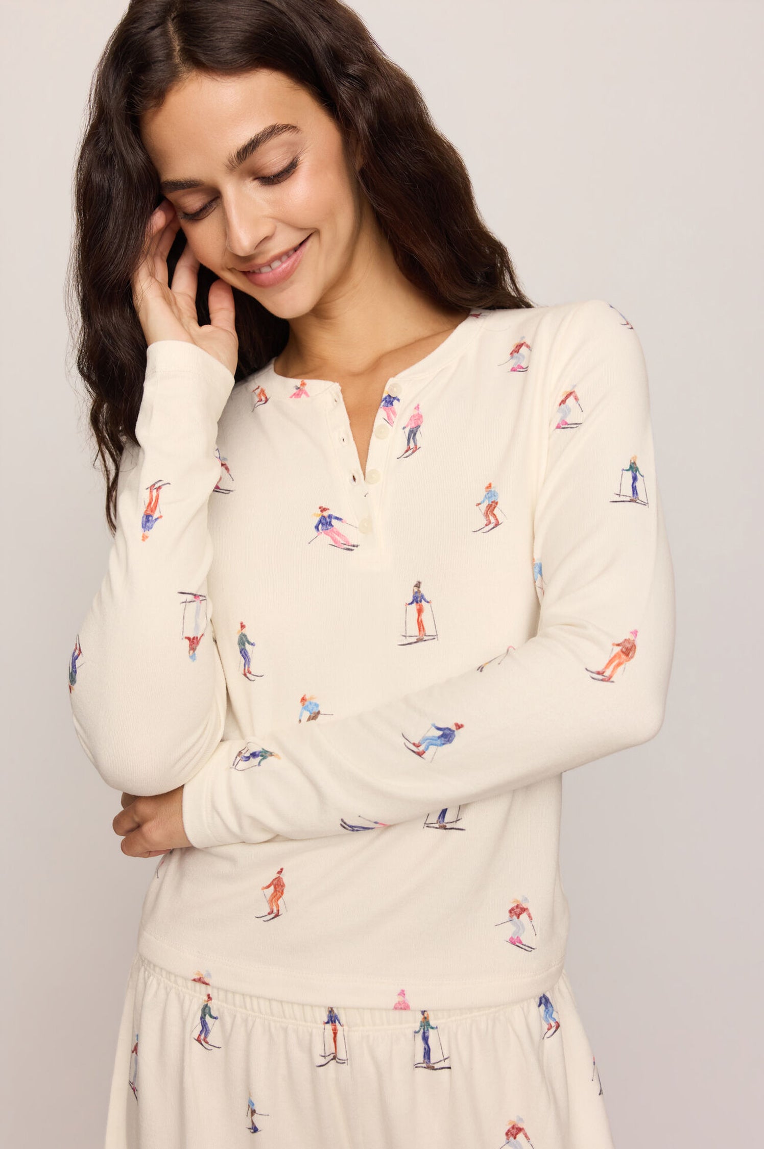 SLEEPY HEAD SKI LS HENLEY