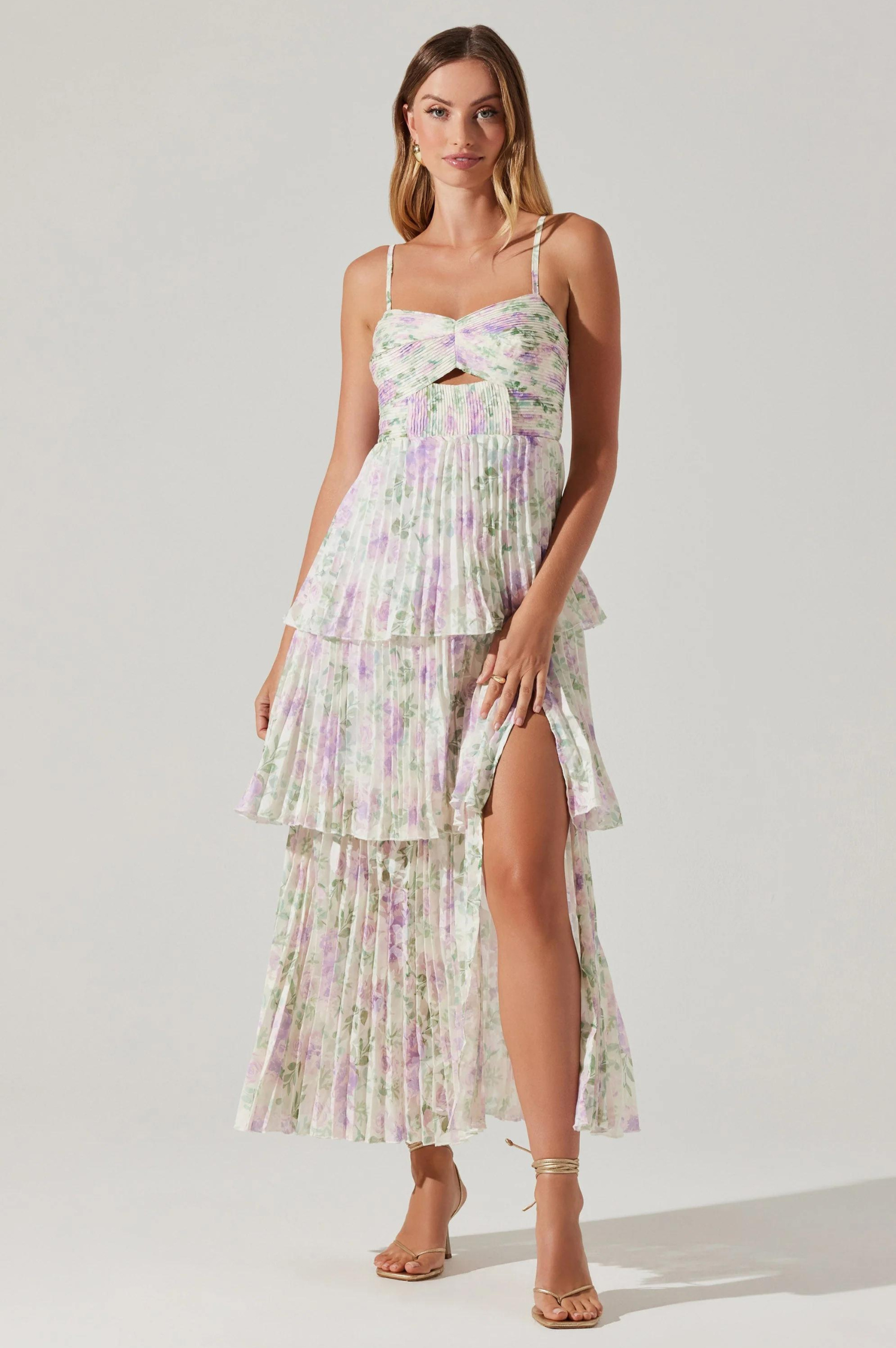 Emmi Front Cut Out Tiered Maxi Dress