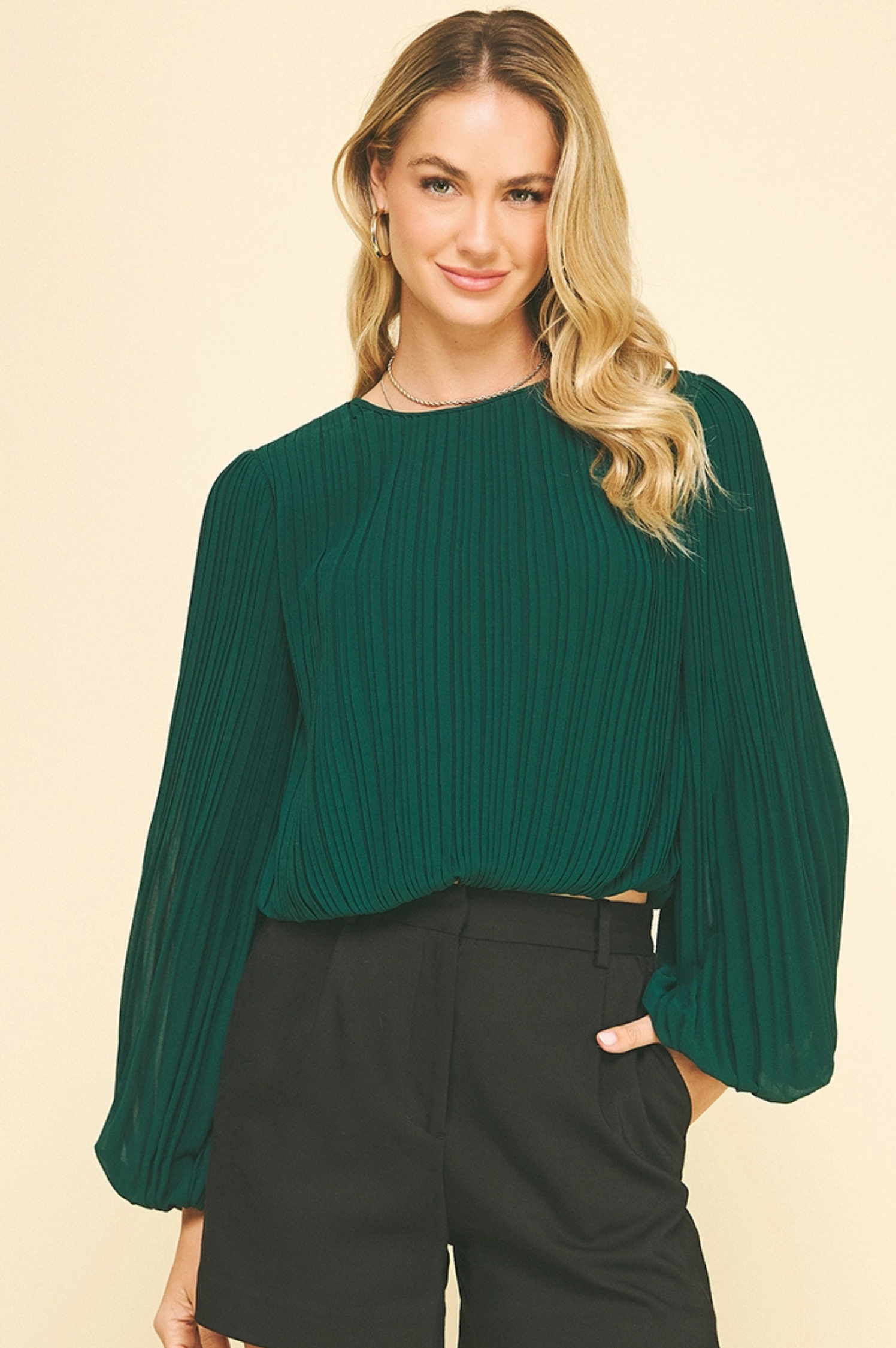 Maddie Pleated Top