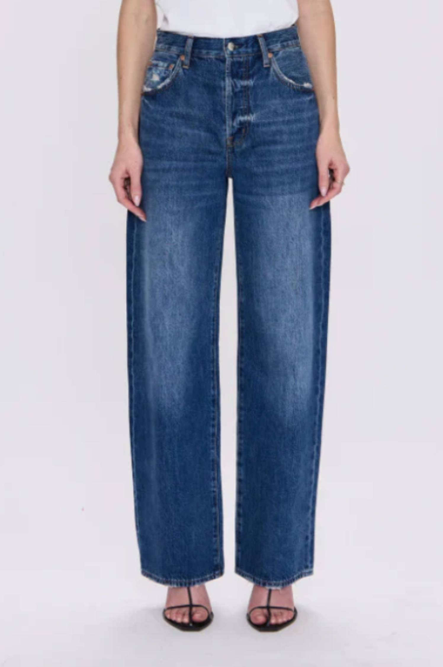 Tate High Rise Bowed Wide Leg Jean - Fulton
