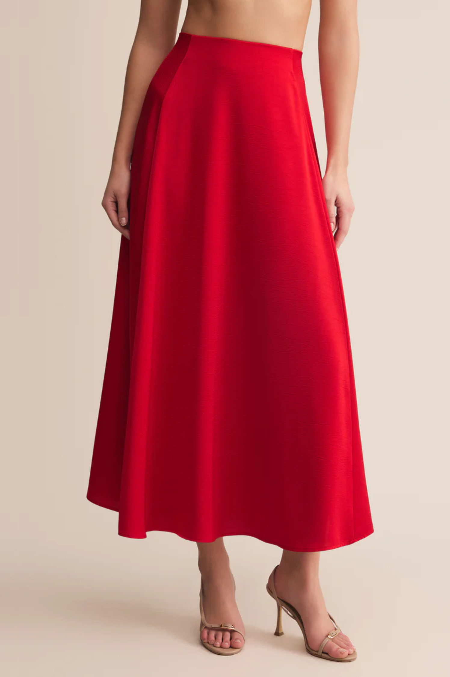 Northpointe Satin Midi Skirt