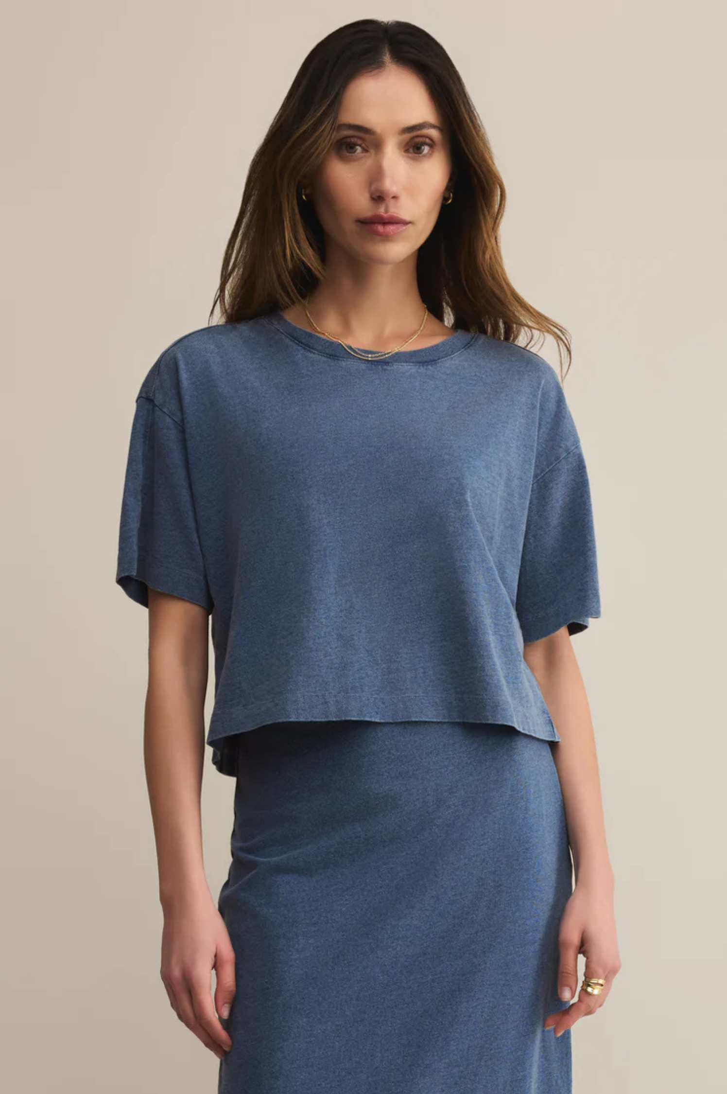 On The Go Jersey Denim Tee
