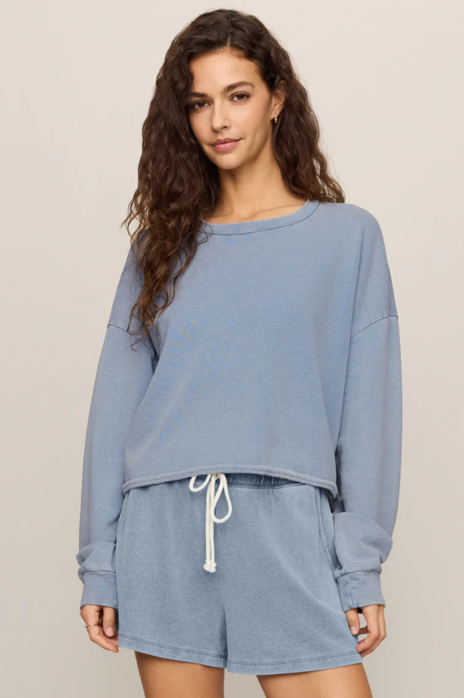 Circuit Knit Denim Sweatshirt