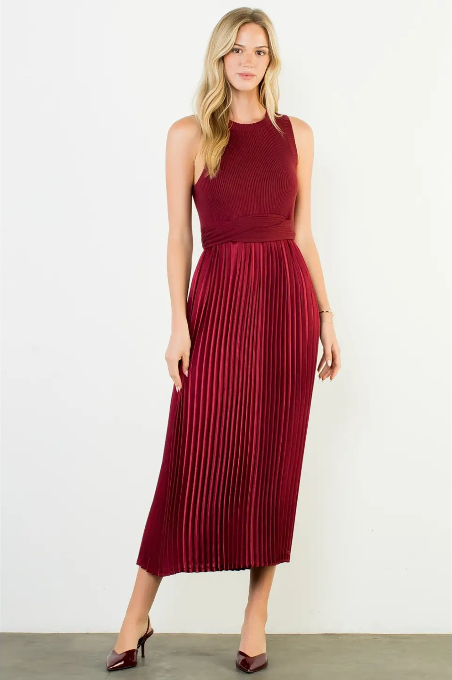 Bella Pleated Dress