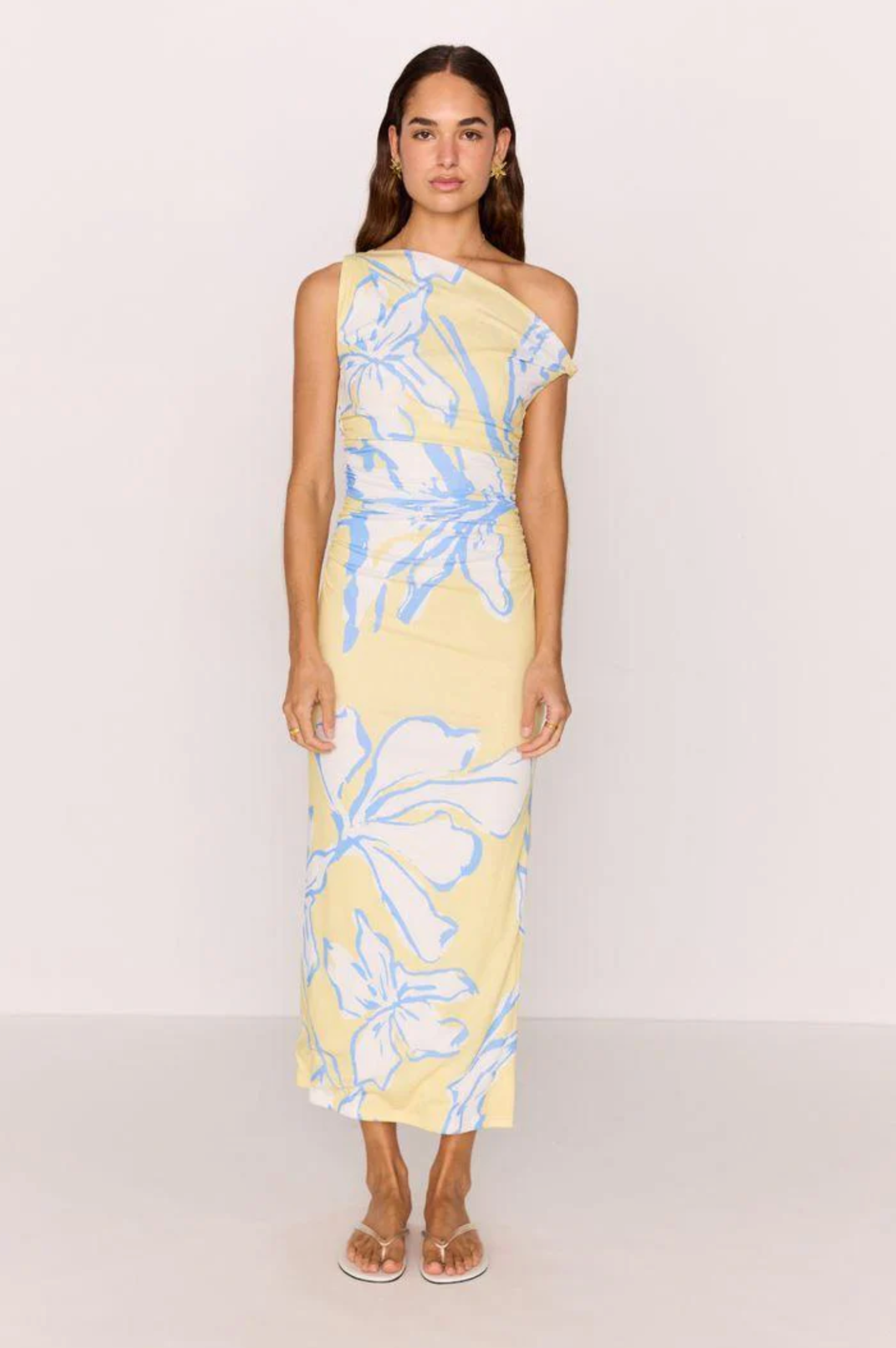 Esme Asymmetrical Mesh Maxi Dress