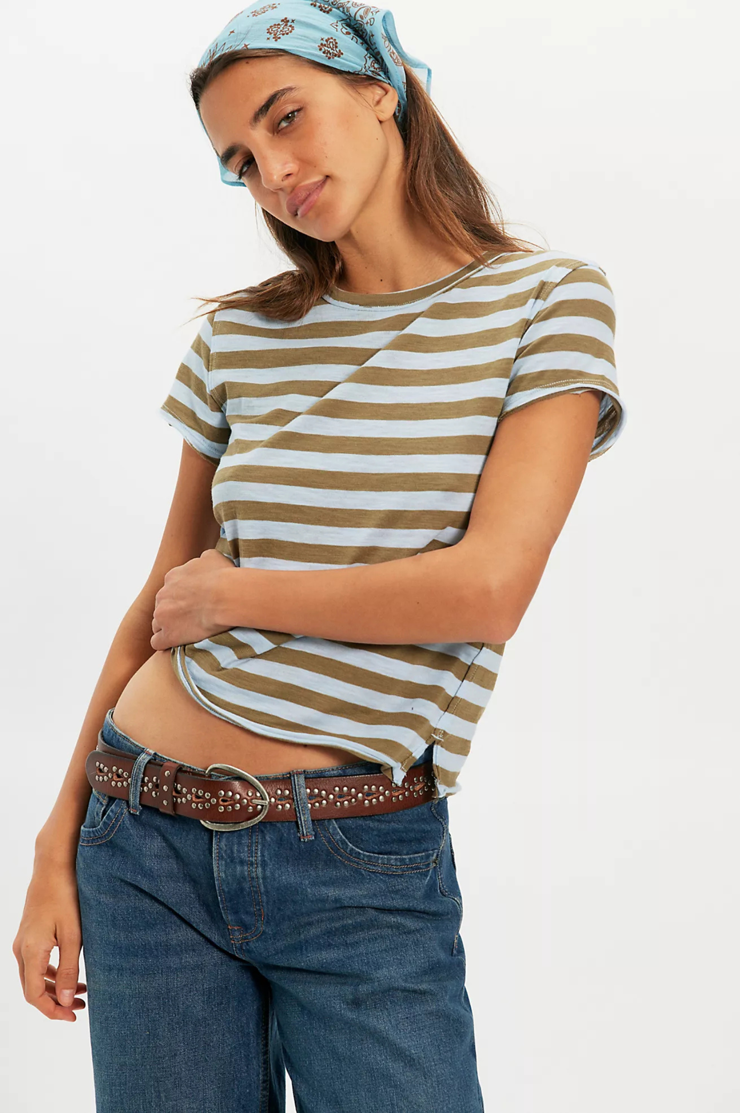 Nora Striped Cotton Tee