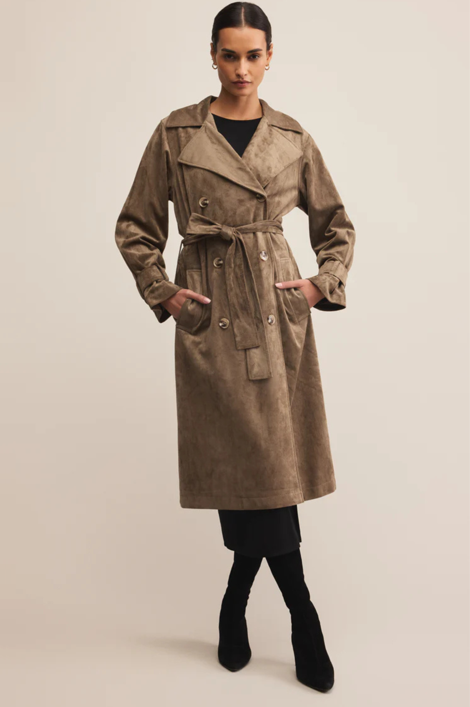Dorian Suede Trench Coat