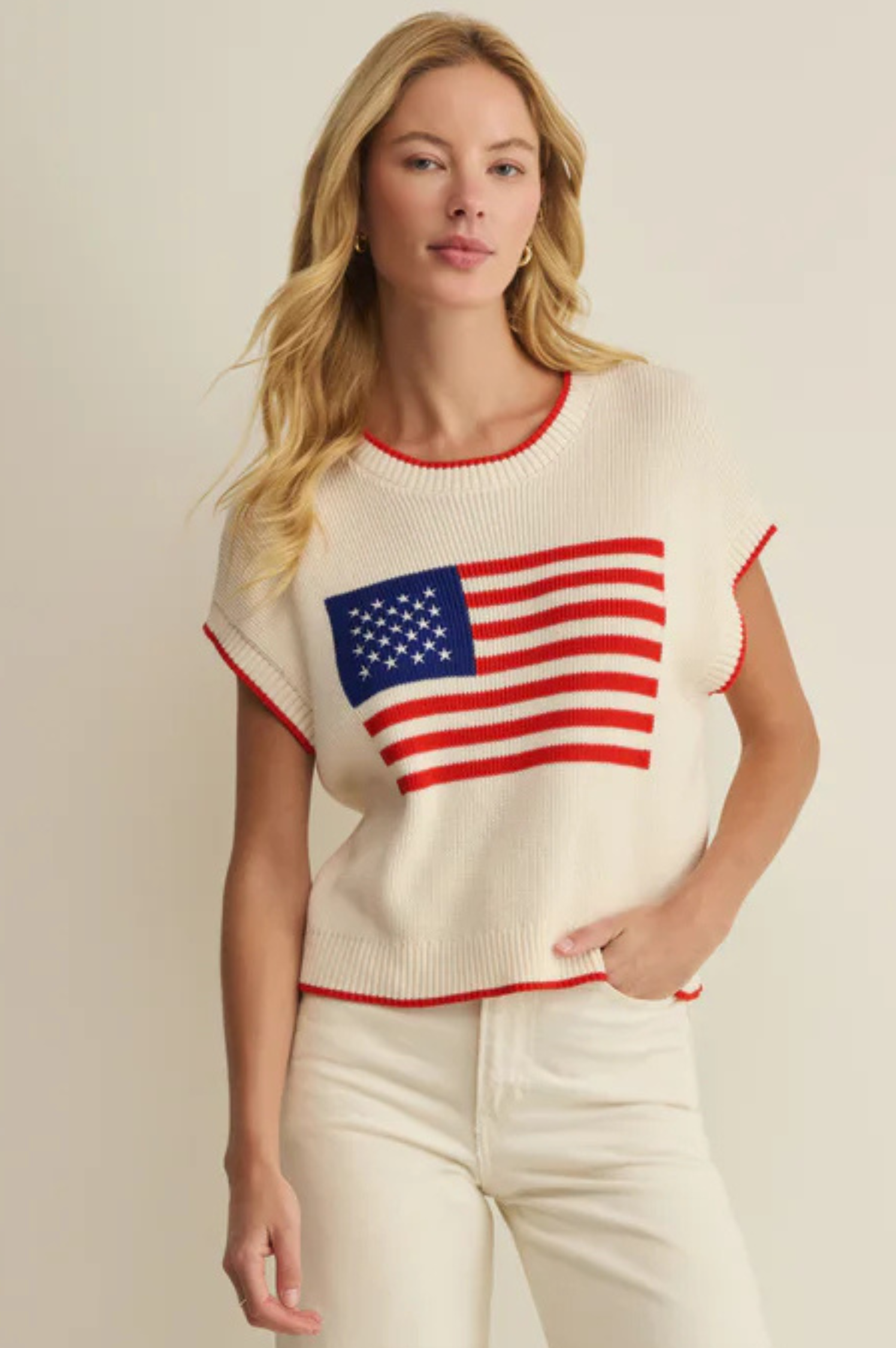 Sleeveless Patriot Sweater