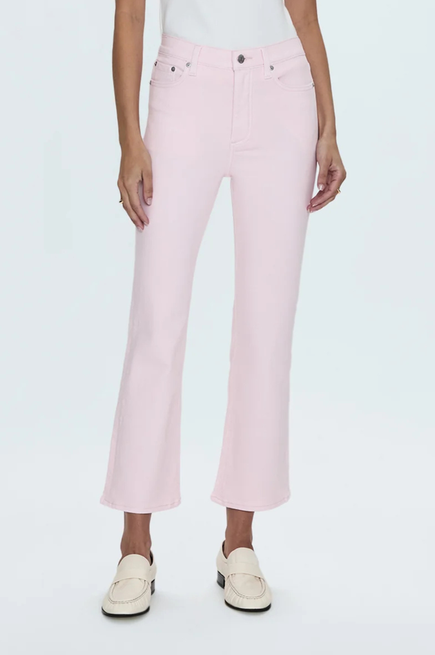 Lennon High Rise Cropped Boot - Blush