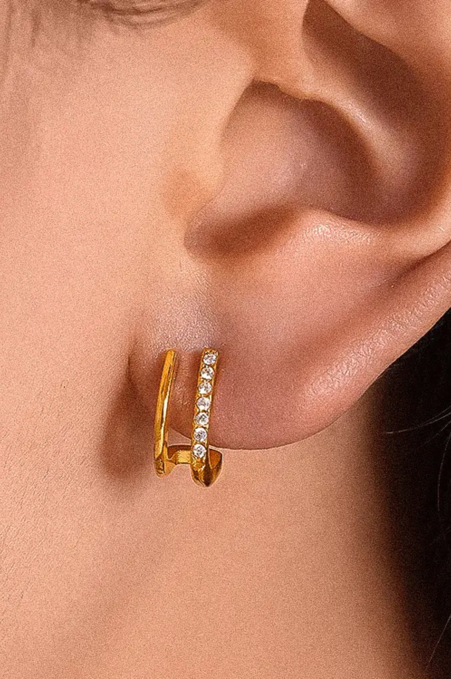 Dulce Double Hoop Stud
