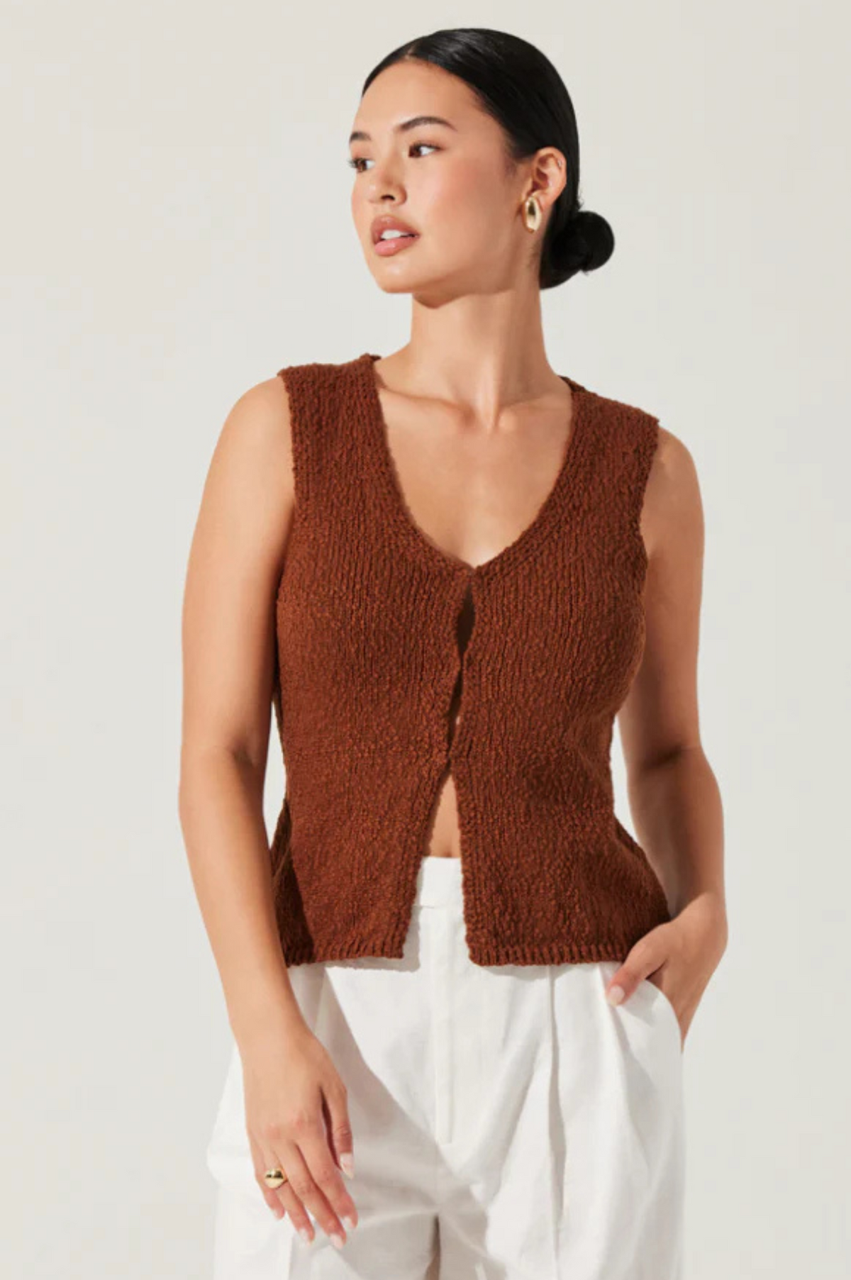 Taimi Crochet Sweater Vest