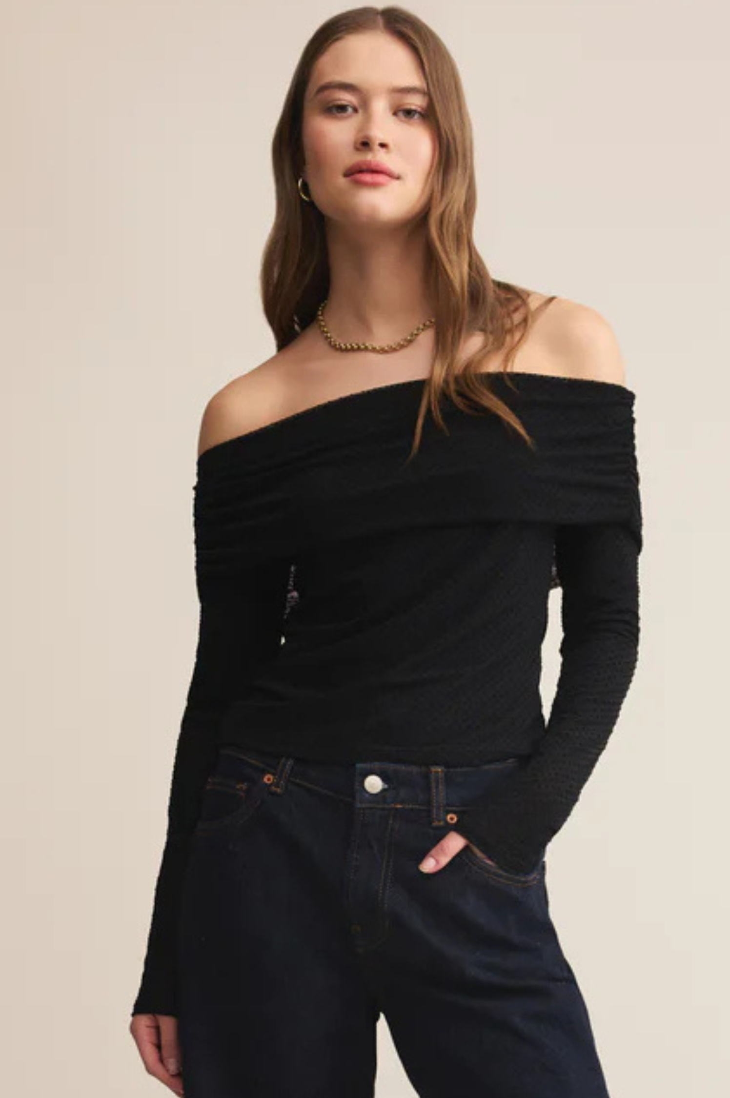Whimsy Off Shoulder Mesh Top