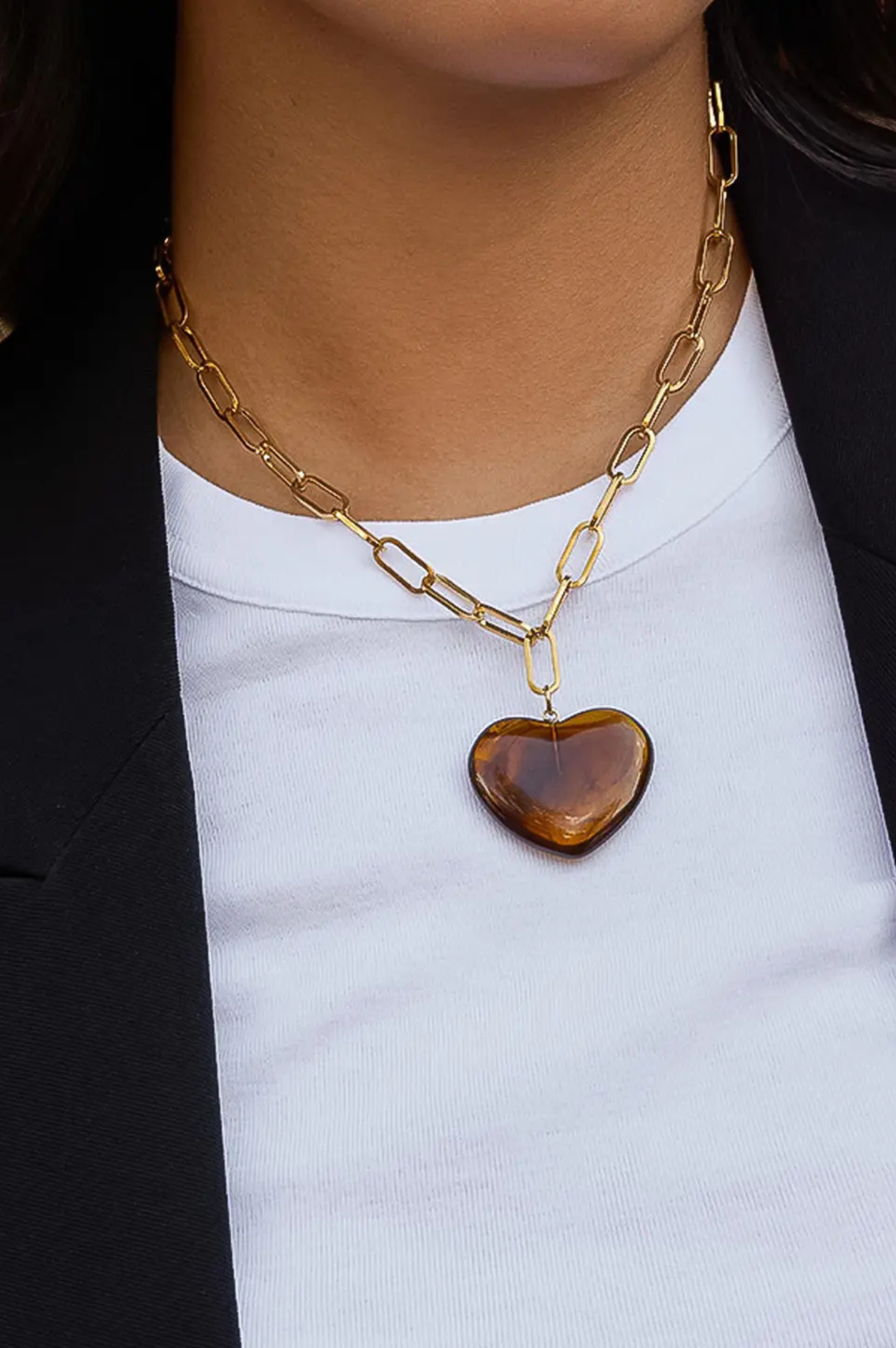 Rouelle Heart Chain Necklace