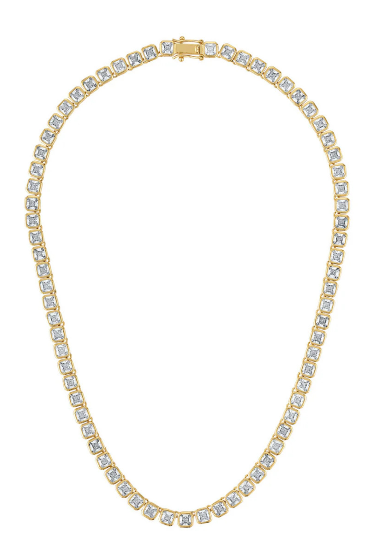 Blaire Square Tennis Necklace