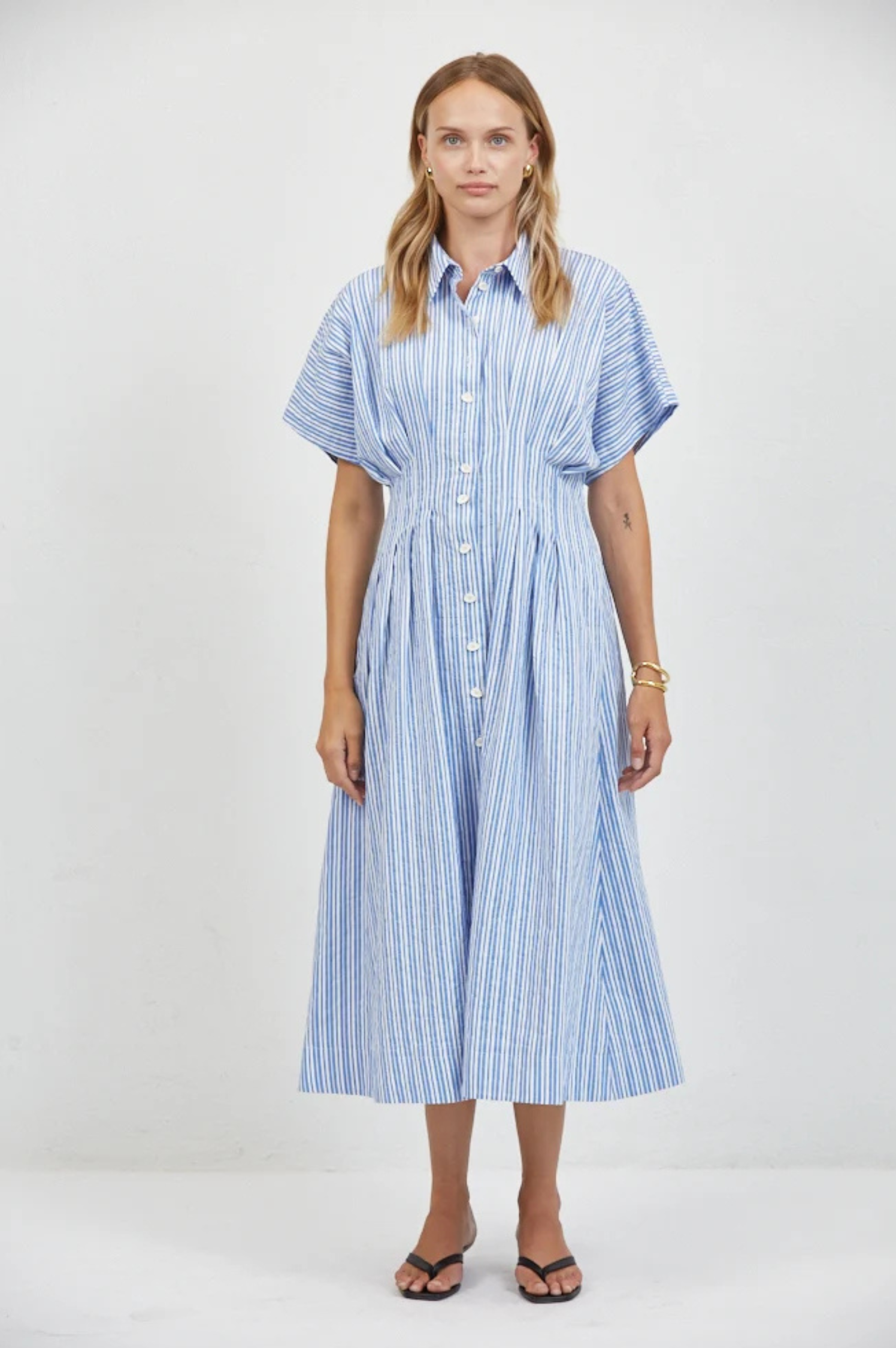 Aster Striped Shirtdress