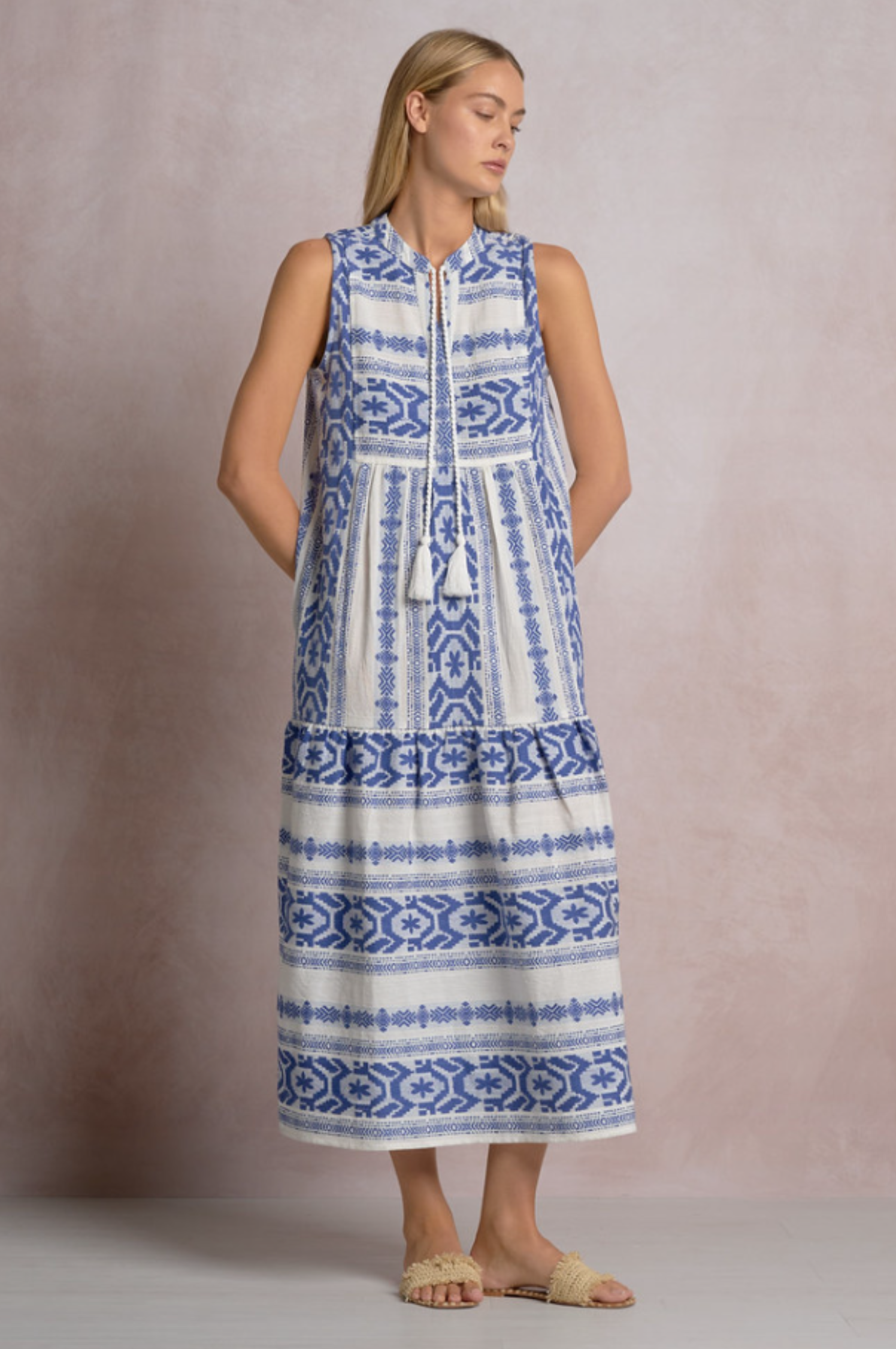 Isla Block Print Midi