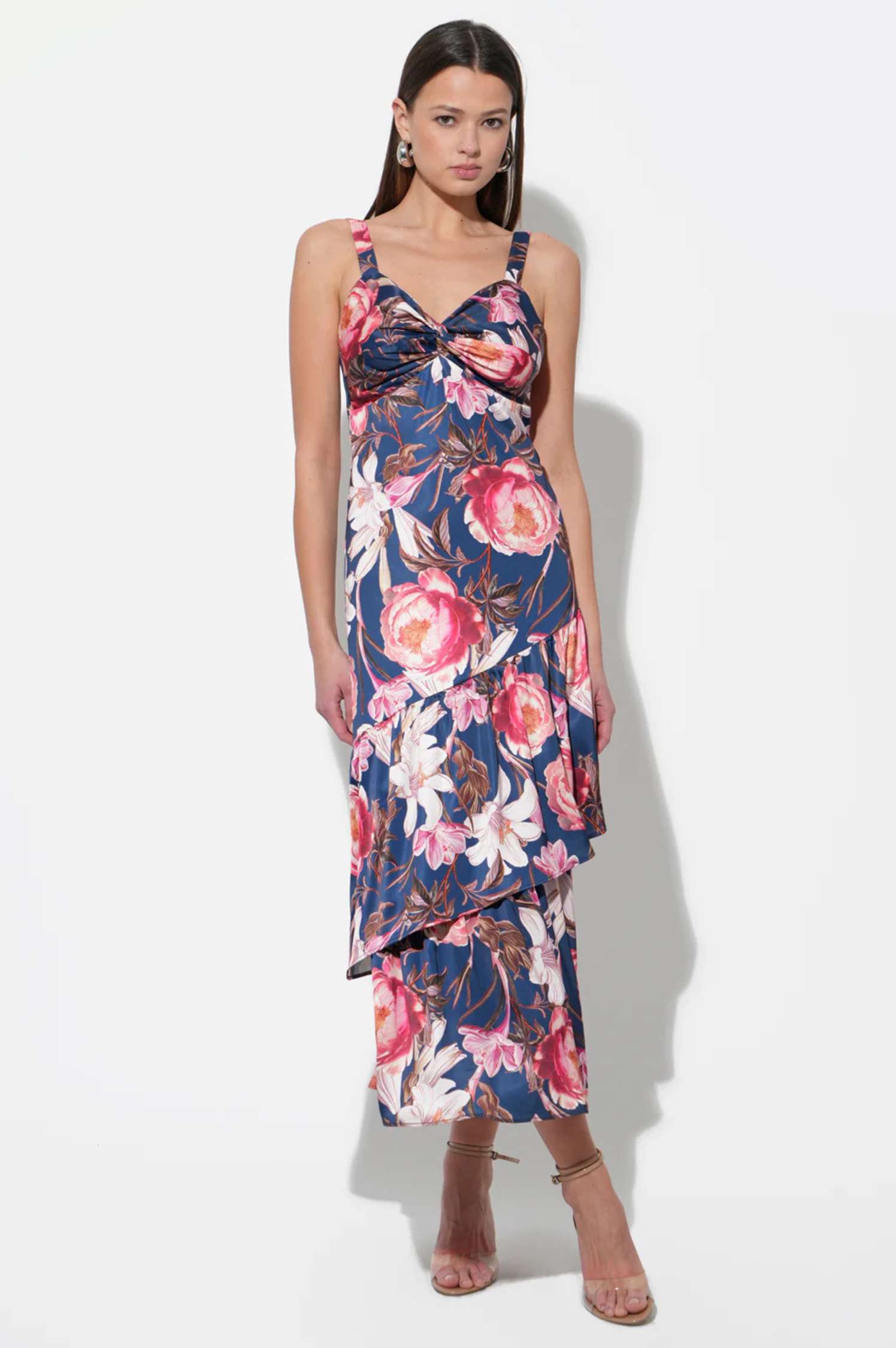 Dione Ruffled Tiered Midi Dress