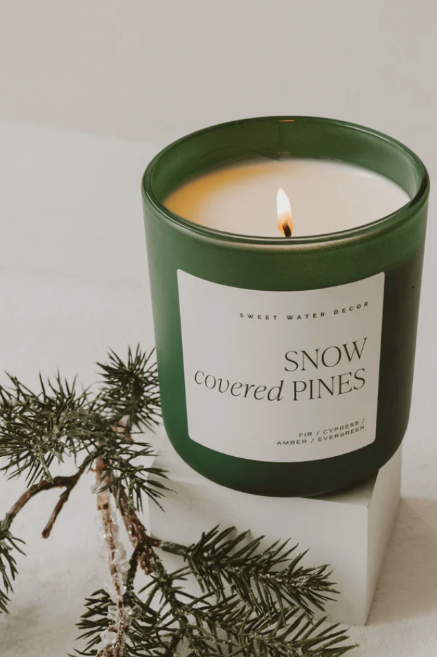 Snow Covered Pines Candle