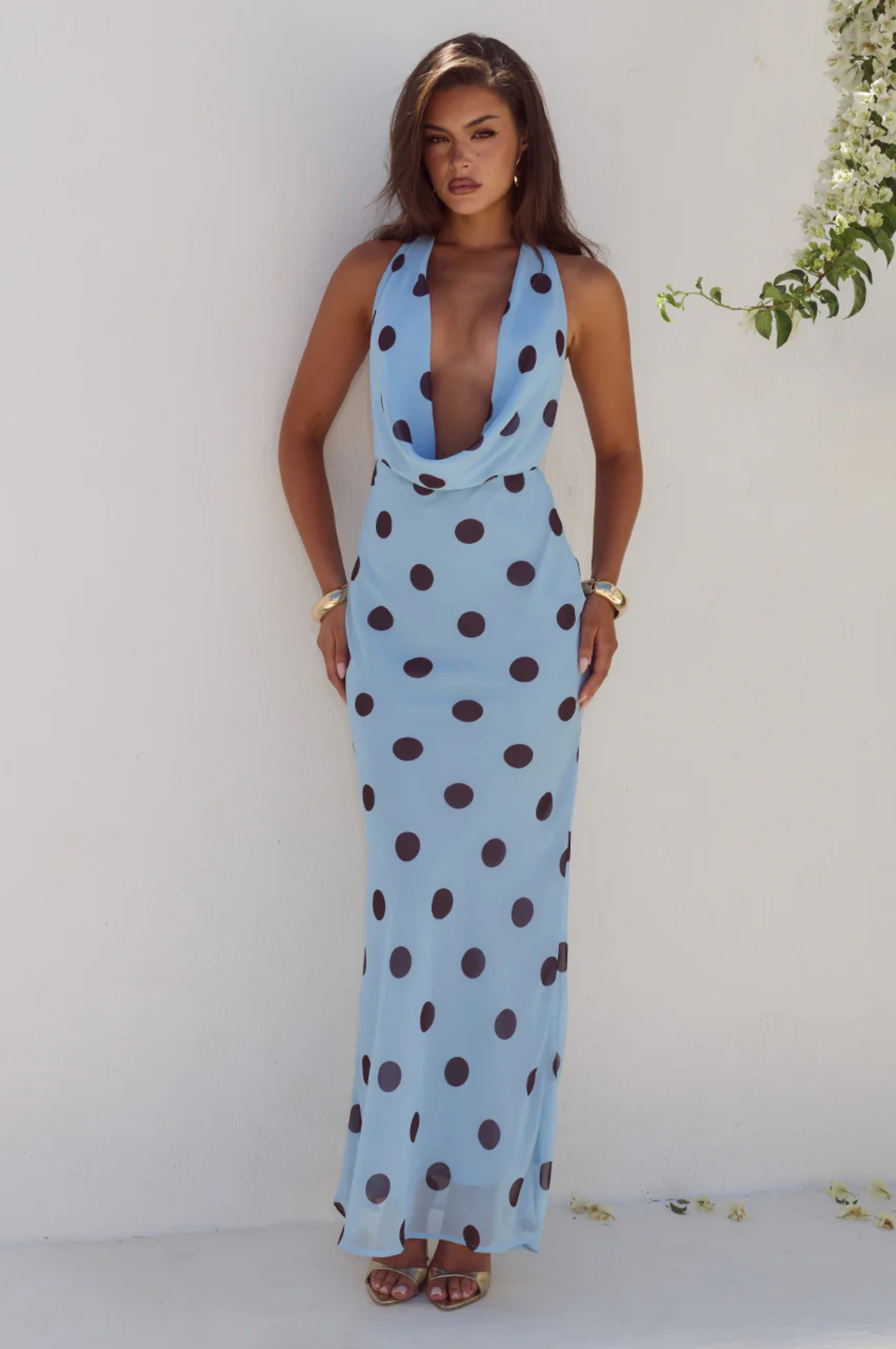 lexie maxi dress Lexie Plunge Halter Maxi Dress