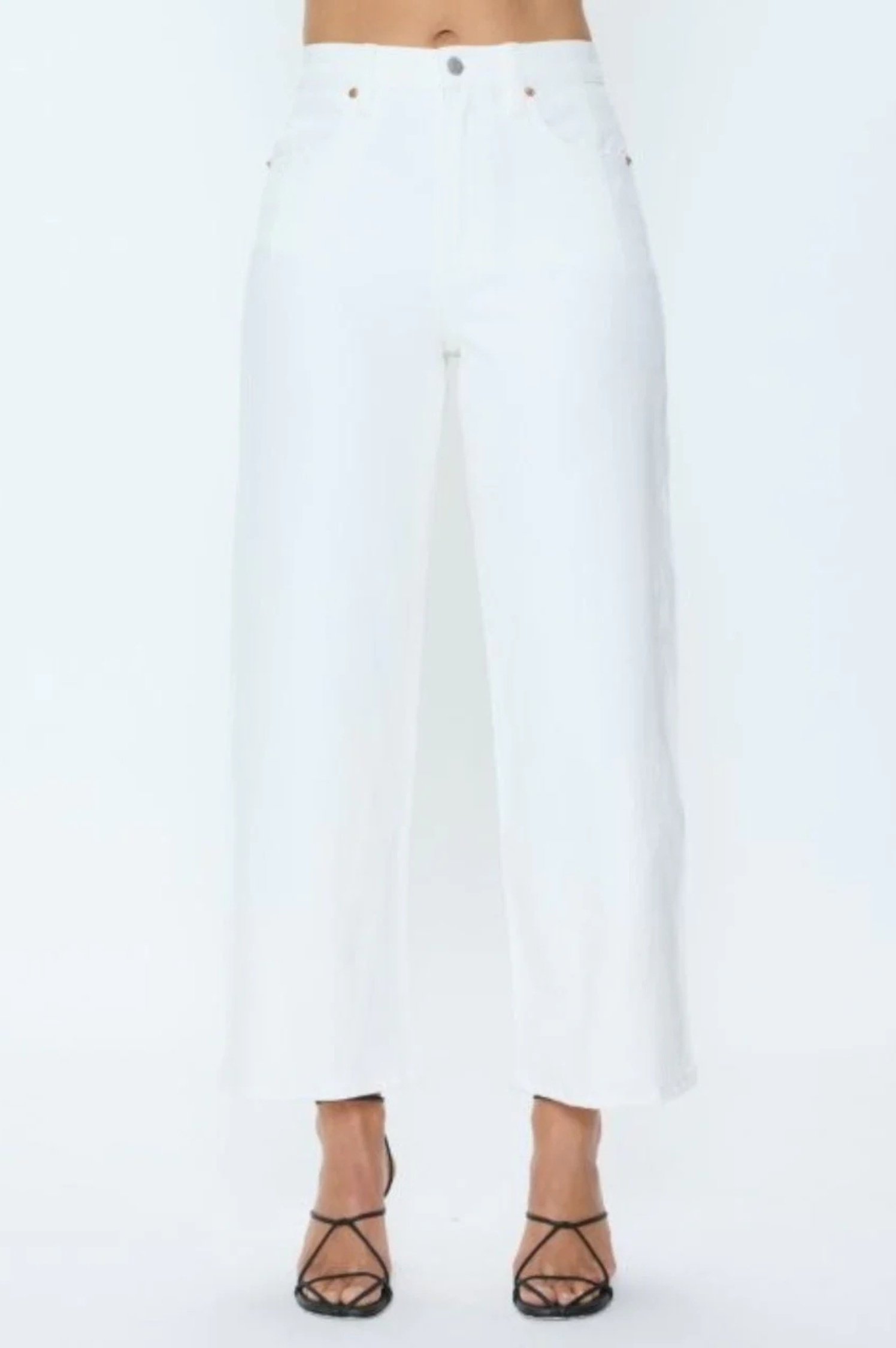 Kyra High Rise Bowed Ankle - Antique White