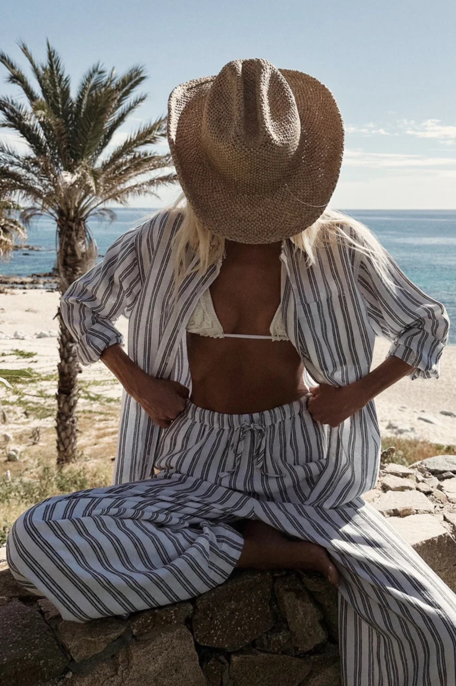 The Perfect Striped Linen Top