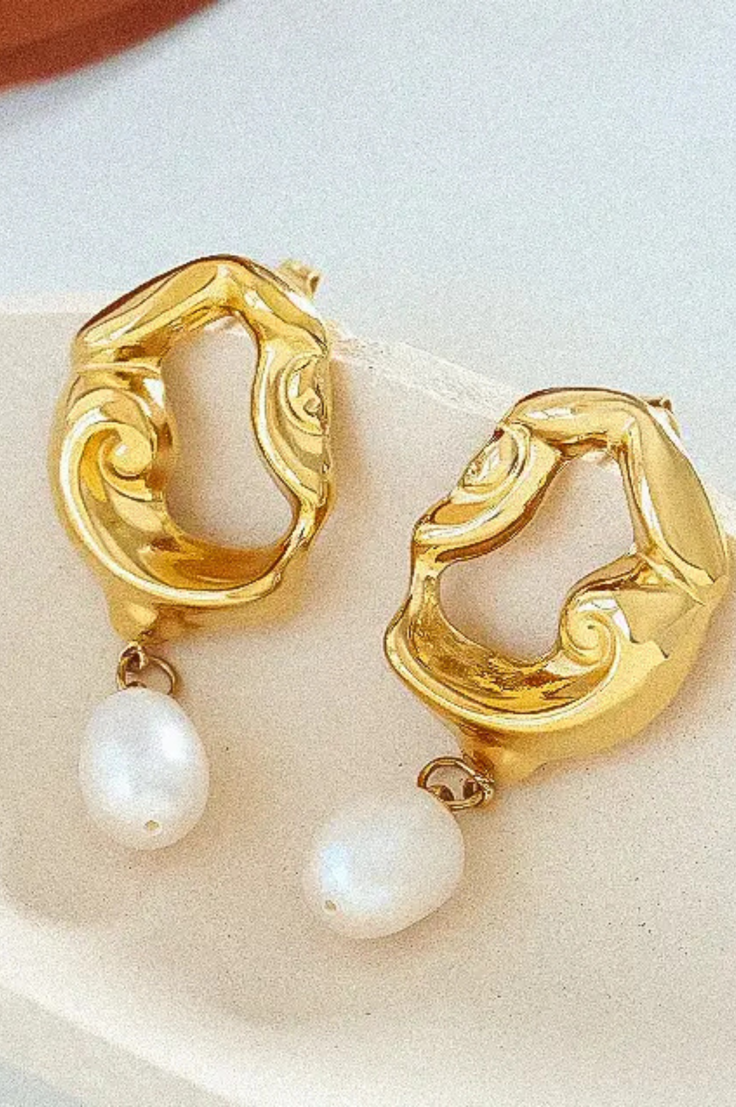 Nerissa Abstract Pearl Earring