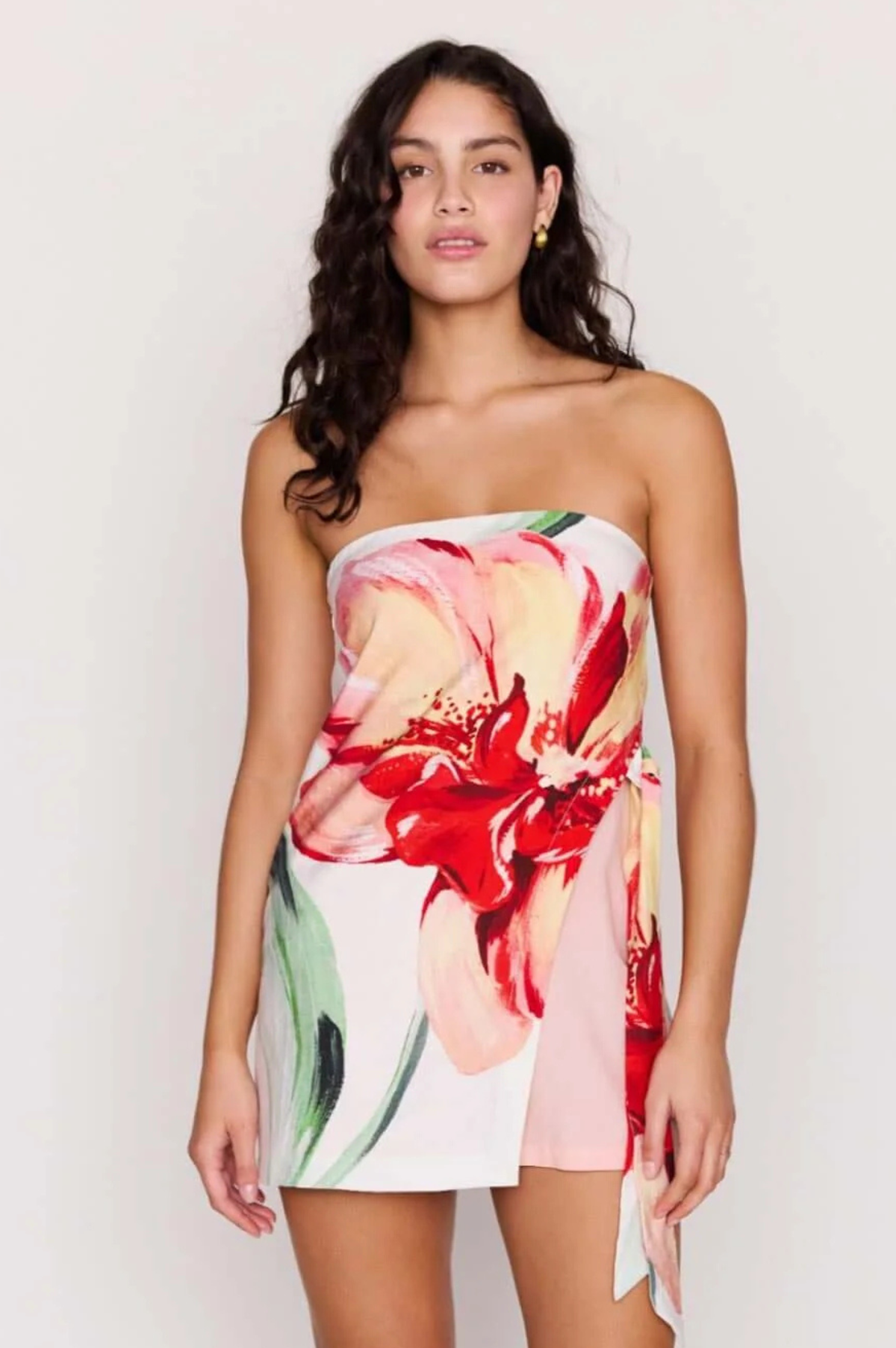 Zinnia Tie Side Mini Dress