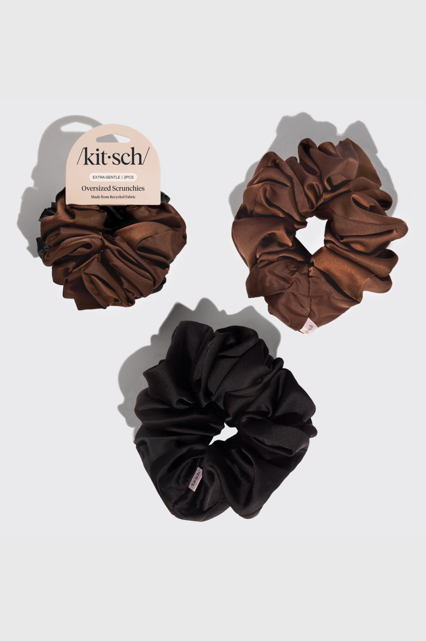 Black & Chocolate Oversized Scrunchies