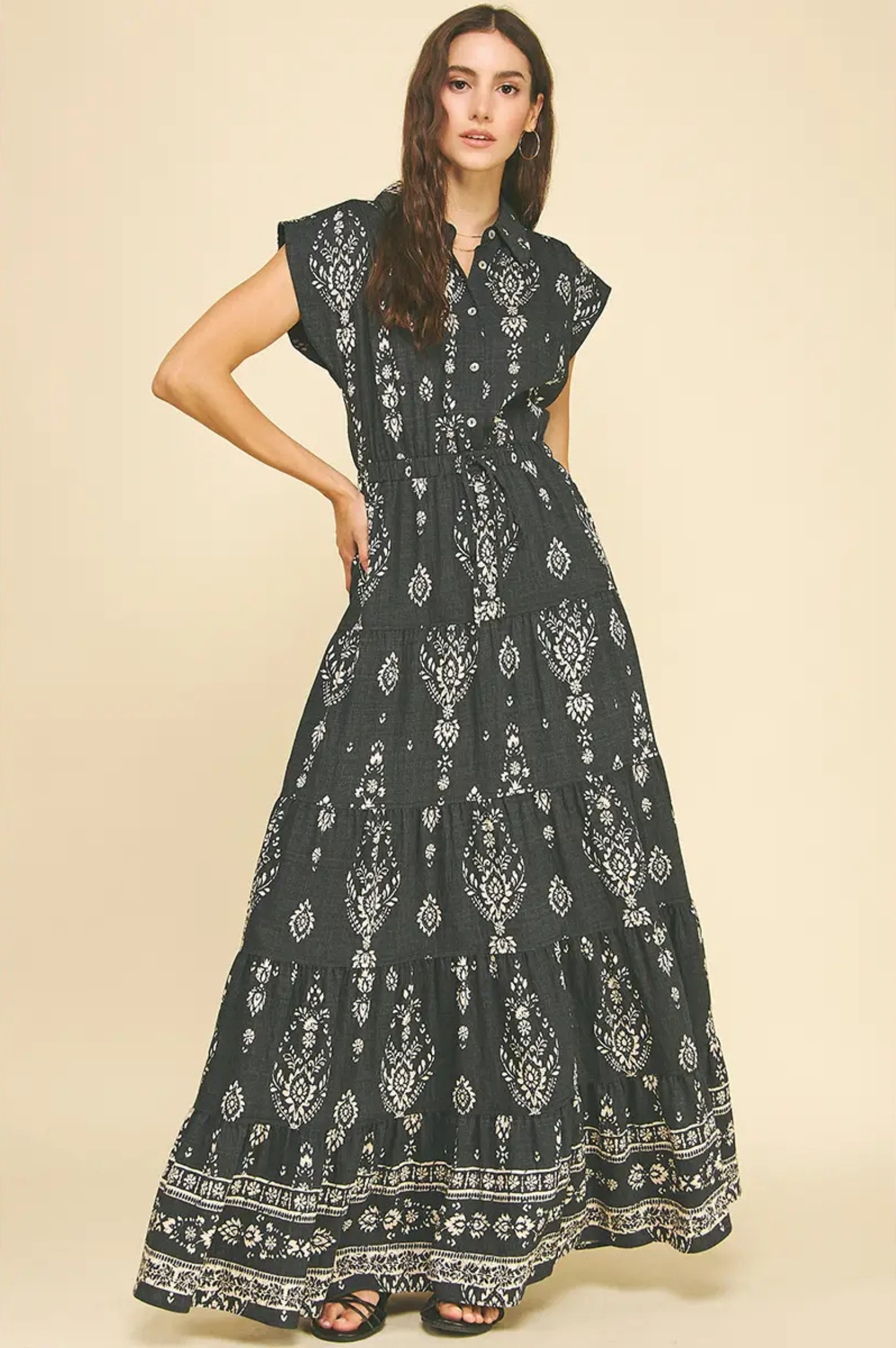 Paisley Tiered Maxi Dress