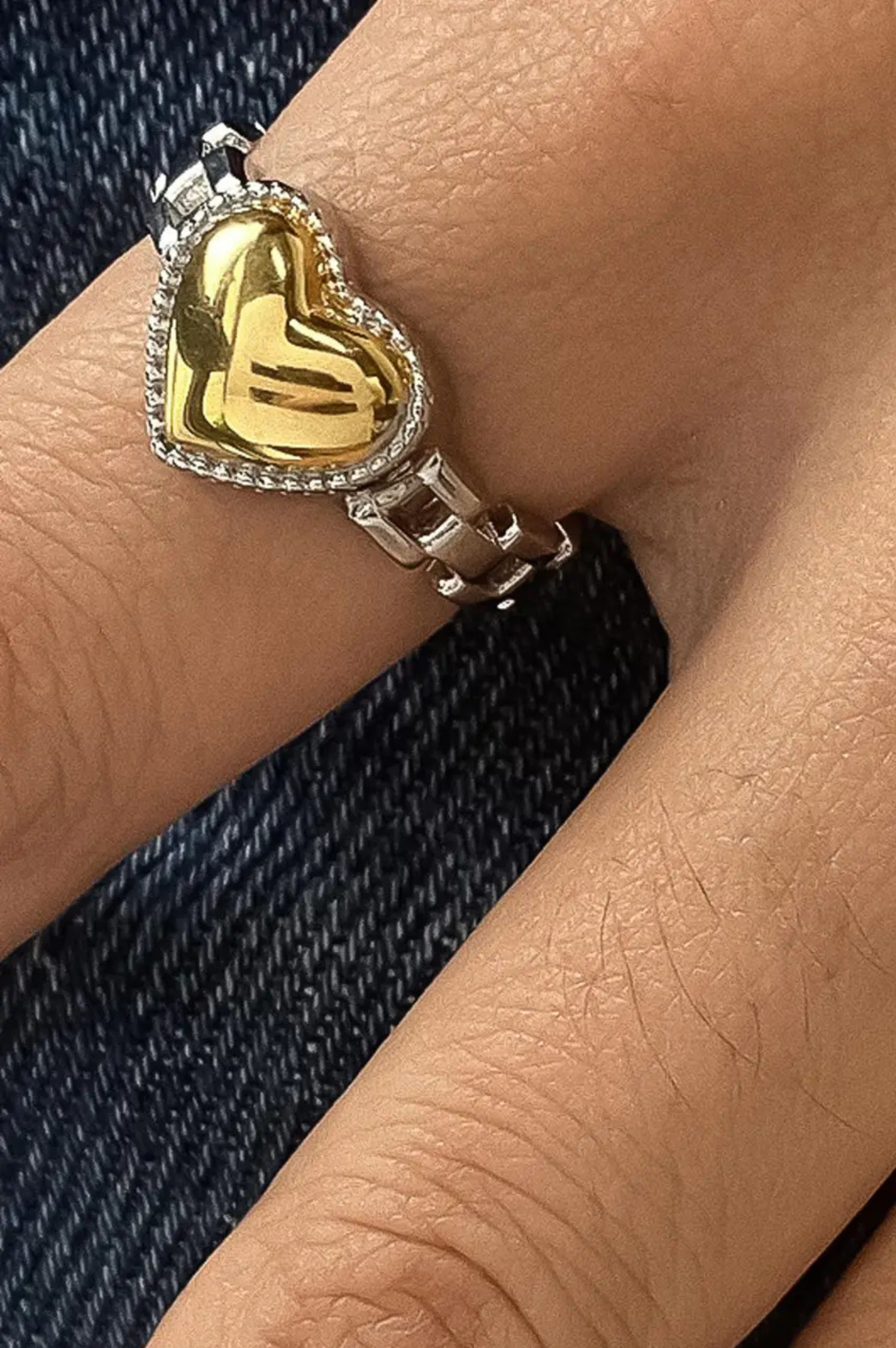Storm Heart Watchband Ring